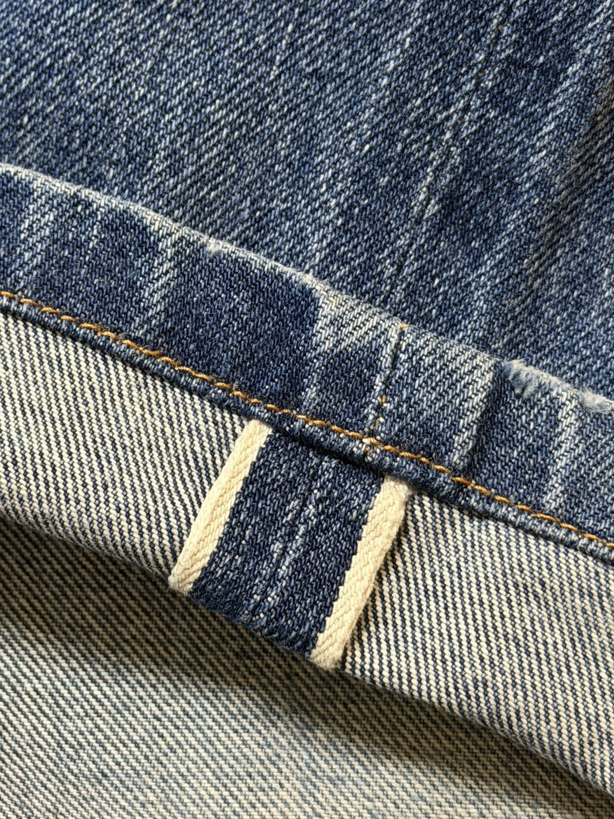Levi's Vintage 90s Levis 501 Selvedge Big E Faded Clawmark Distress Size US 30 / EU 46 - 6 Thumbnail