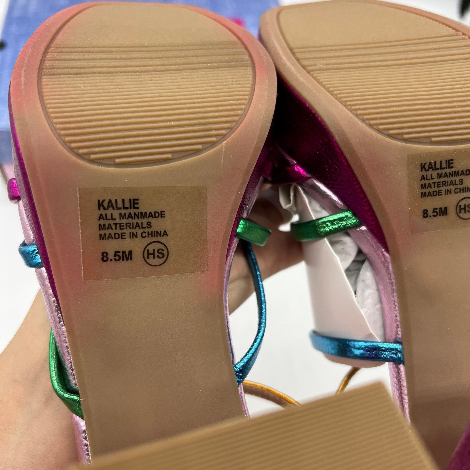 Other Pop Womens Kallie Heeled Sandals Pink Fuschia Multicolor Size US 8.5 / IT 38.5 - 7 Thumbnail