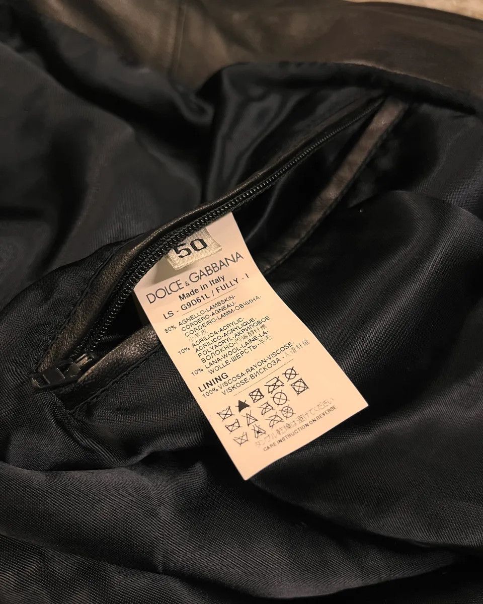 Dolce & Gabbana 2010s Dolce & Gabbana Black Alpha Bomber Leather Jacket Size US M / EU 48-50 / 2 - 10 Thumbnail
