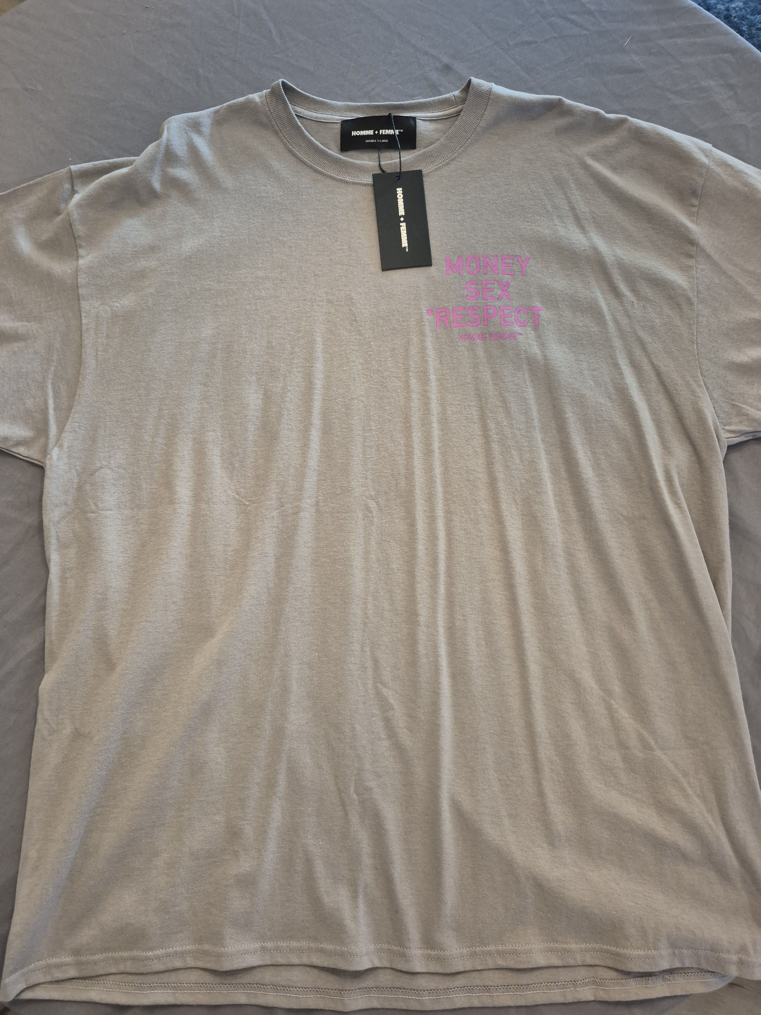 Homme + Femme La Homme Femme Money Sex Respect Tee Shirt Size 2XL BNWT Size US XXL / EU 58 / 5 - 1 Thumbnail