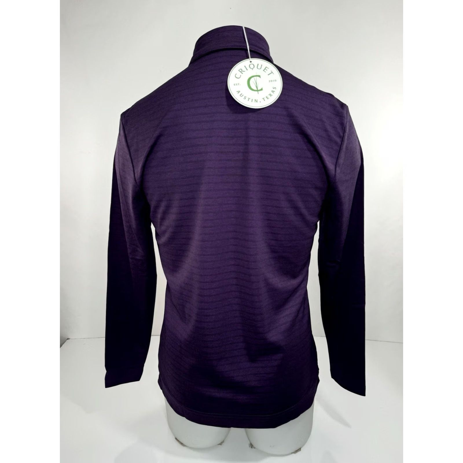 Vintage Criquet Polo Shirt - Striped Lightweight Embroidered Logo S Purple Mens Long Sleeve Size US S / EU 44-46 / 1 - 3 Thumbnail