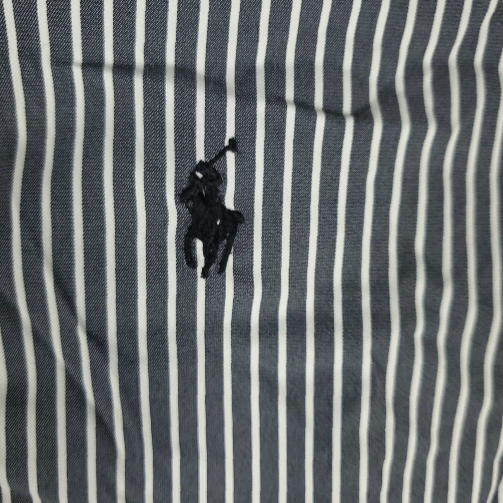 Ralph Lauren Ralph Lauren Shirt Mens 2XL Blue Nylon Striped Button-Up Pony Logo Collared Long Sleeve Button-Down Vintage? Size US XXL / EU 58 / 5 - 2 Thumbnail