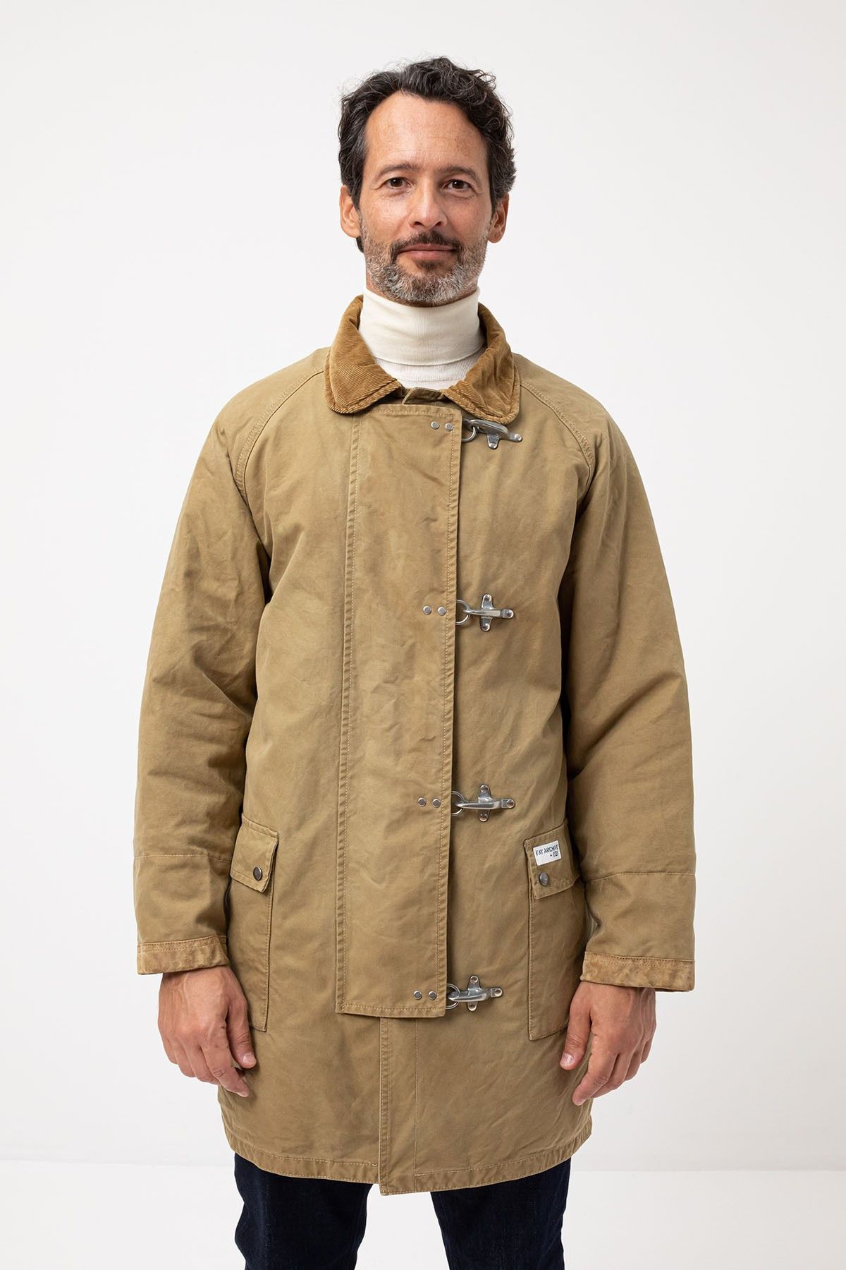 Fay o1s22i1n1124 Padded Canvas Jacket Coat in Beige Size US S / EU 44-46 / 1 - 4 Thumbnail