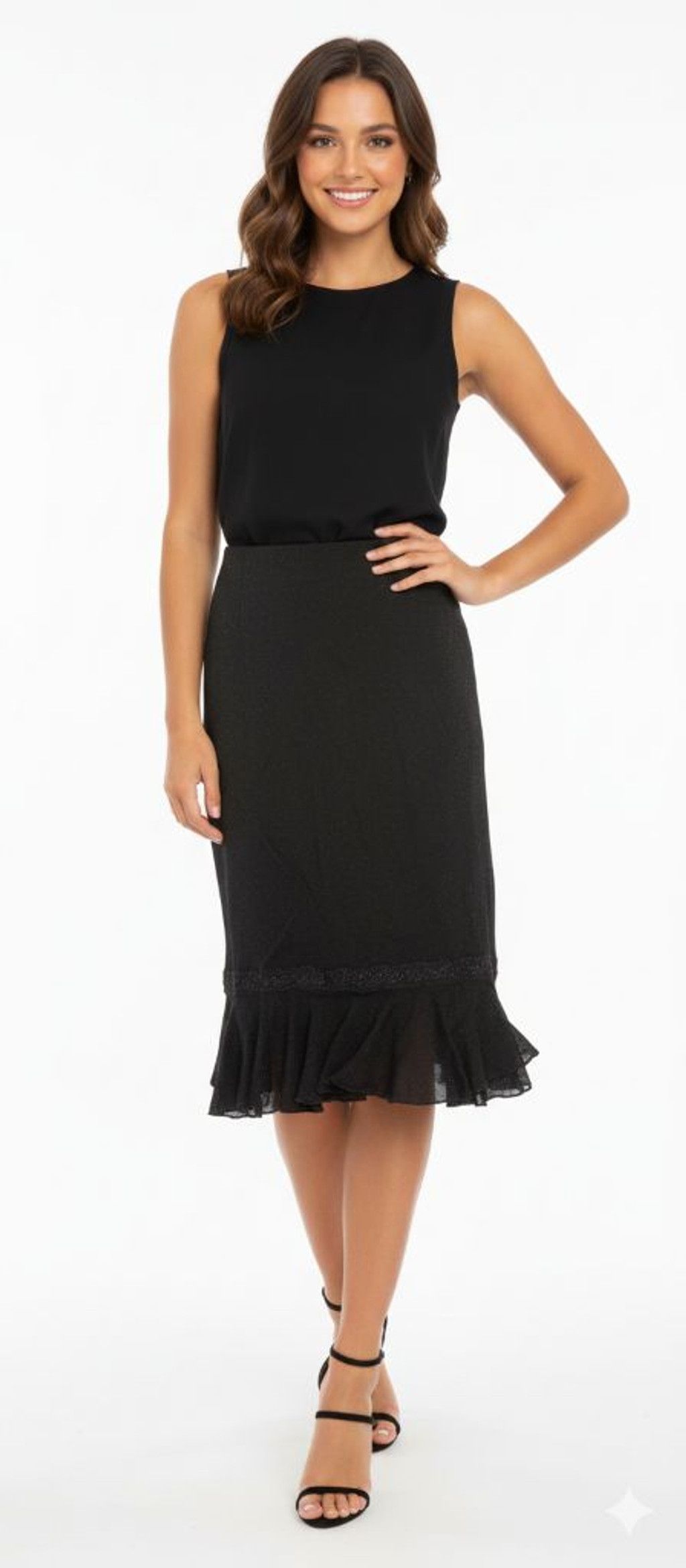 Other Espresso Black Ruffle Skirt Size Medium Size 28" / US 6 / IT 42 - 1 Thumbnail