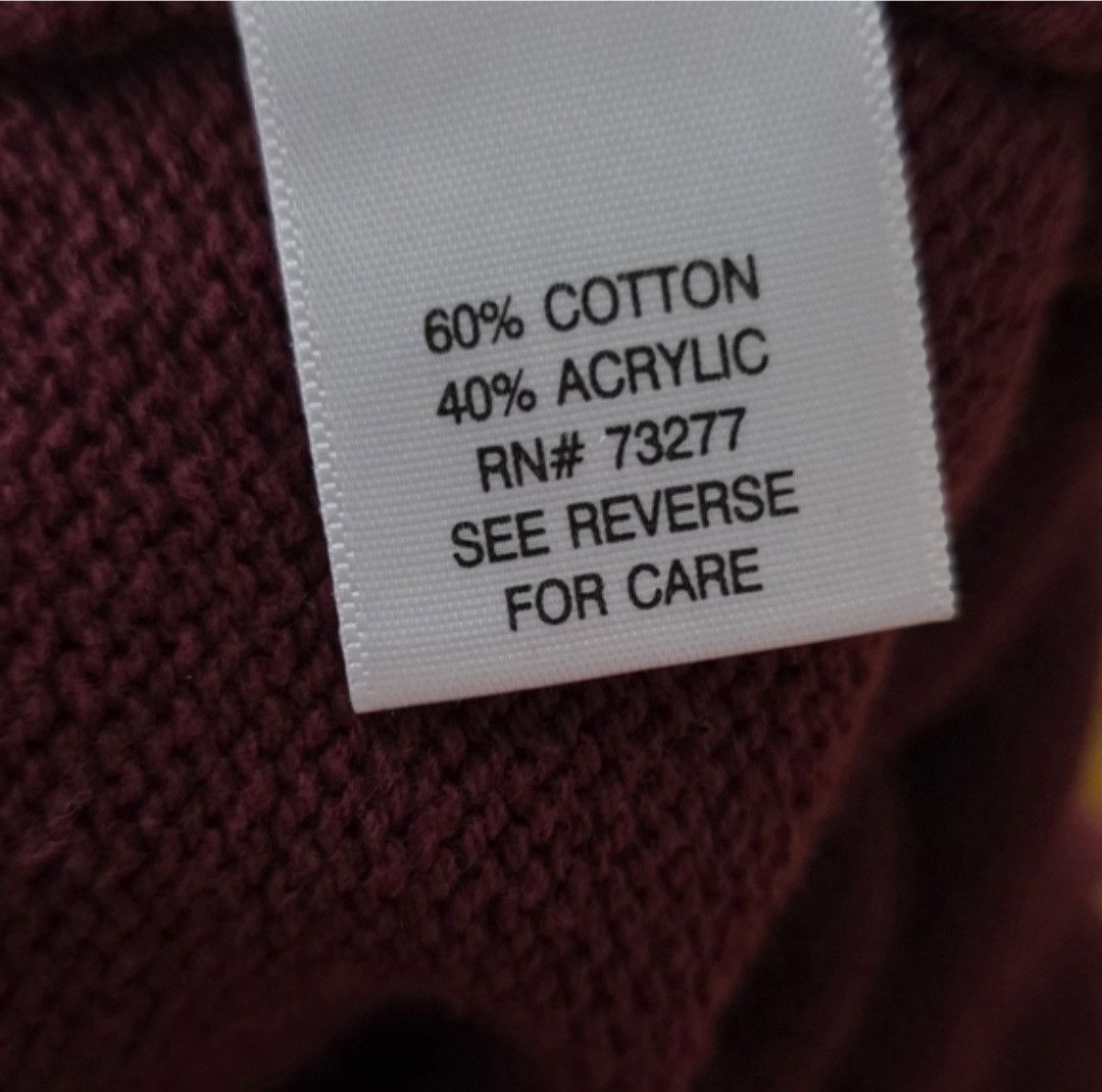 Other ELLE Burgundy Low Vneck Pointelle Sweater Dress Size Small Size S / US 4 / IT 40 - 4 Thumbnail