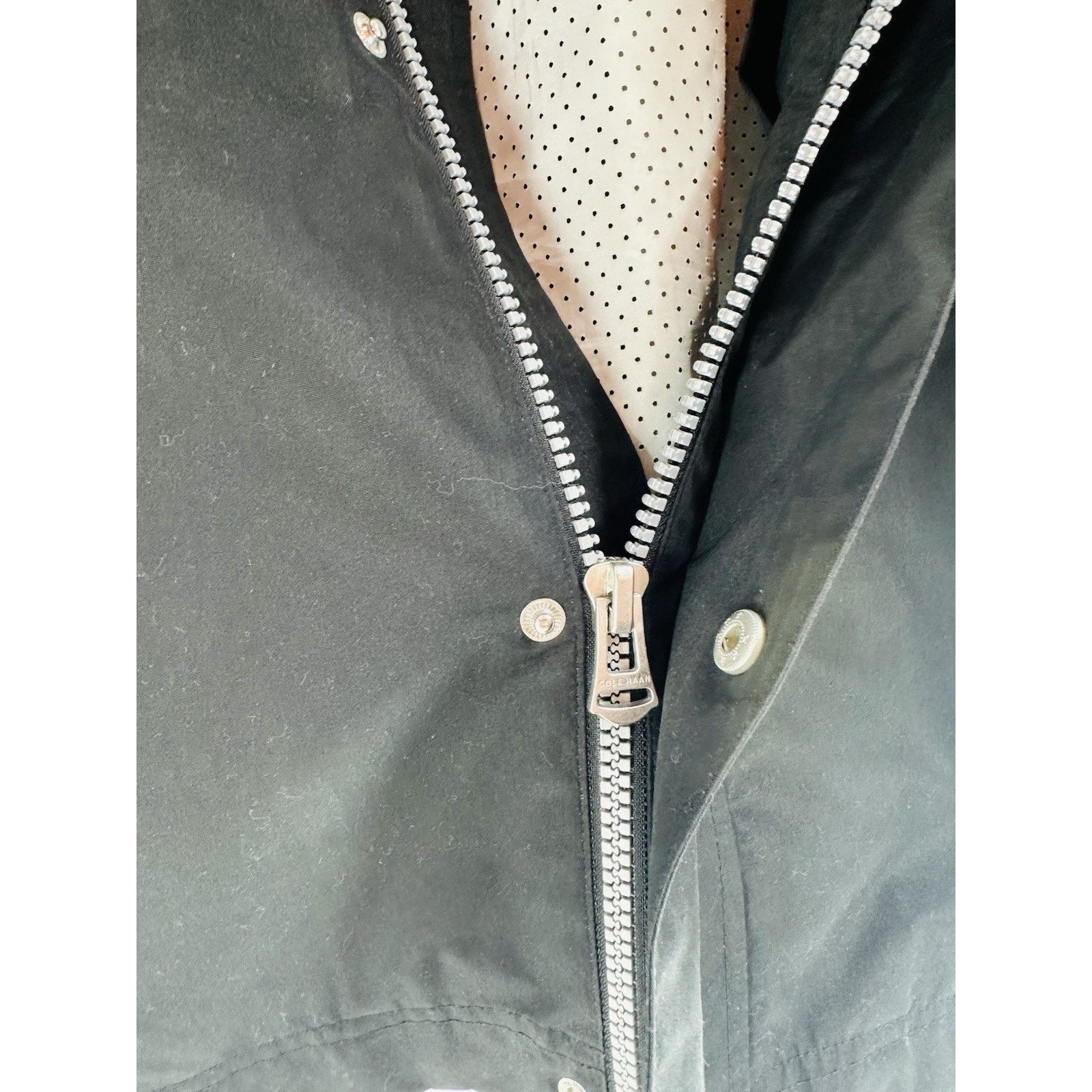 Cole Haan Cole Haan Men’s Full Zip Hooded Rain Coat Jacket Black • M Size US M / EU 48-50 / 2 - 5 Thumbnail