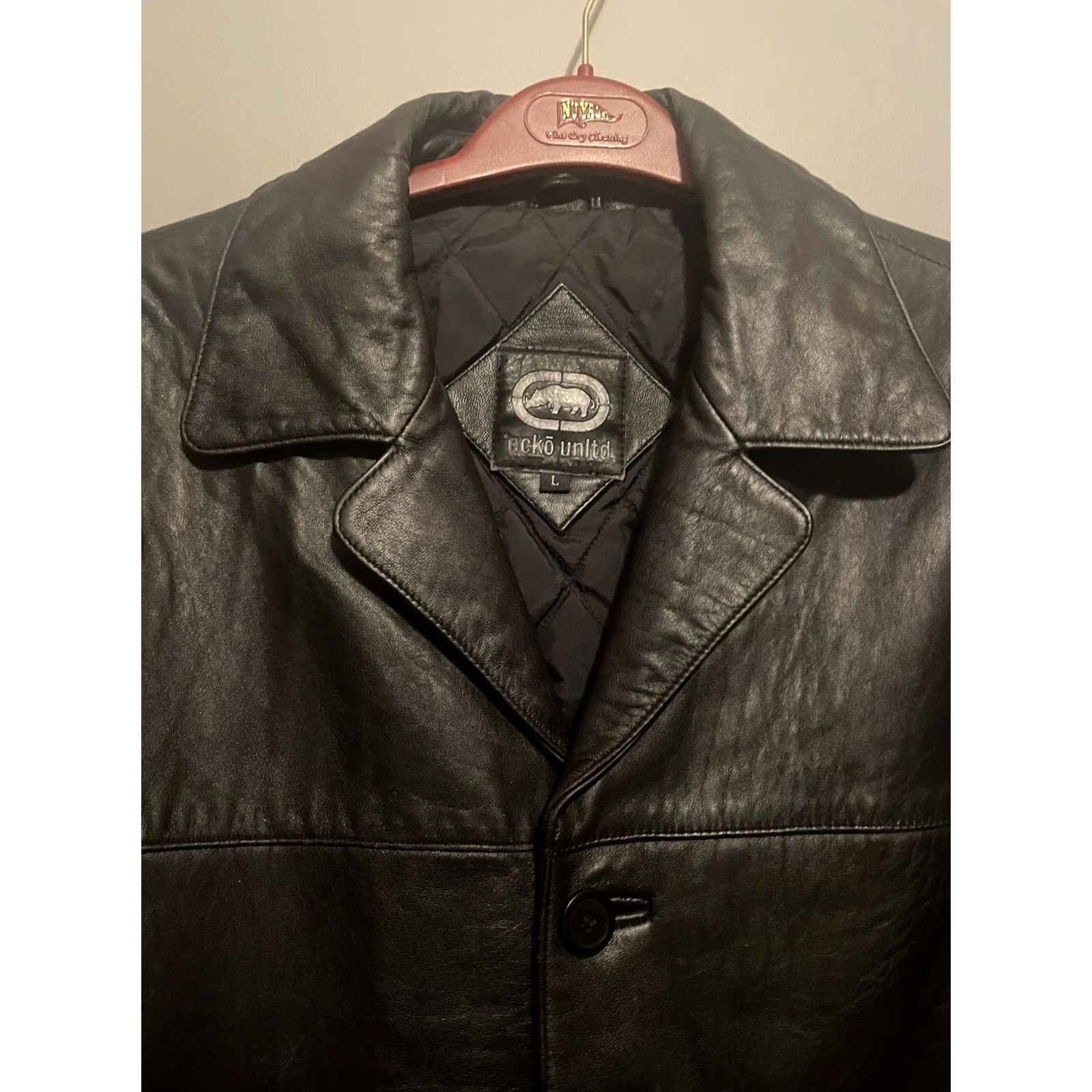 Ecko Unltd. VINTAGE Ecko Unltd Coat Leather Trench Mens Size L Black 90s Streetwear Insulated Lined Short Tear Grade Size US L / EU 52-54 / 3 - 2 Thumbnail