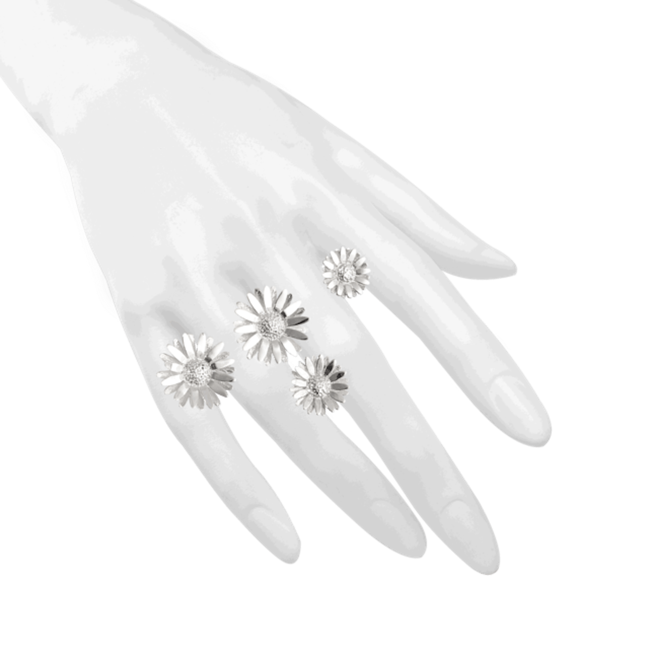 Maison Margiela GRAIL SS15 STERLING SILVER 925 DAISY MULTI FINGER RING Size ONE SIZE - 1 Thumbnail