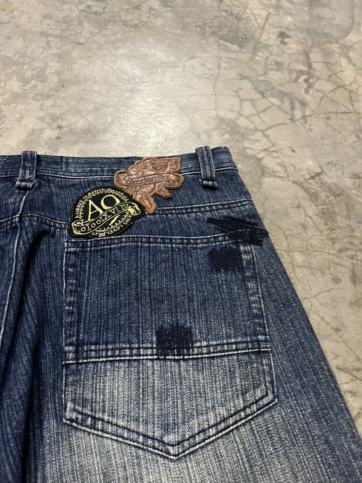Akademiks akdemiks baggy patchwork shashiko boro denim Size US 34 / EU 50 - 13 Thumbnail