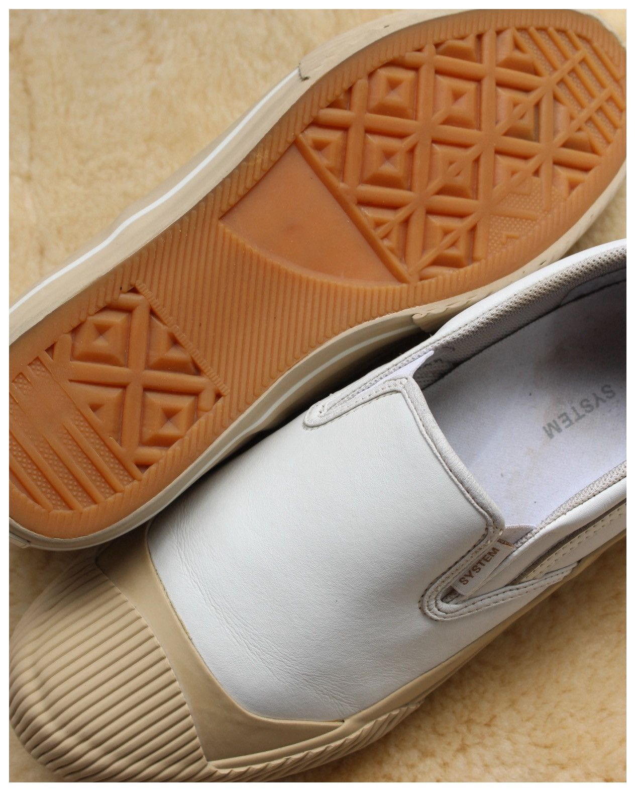 Vintage FW2017 SYSTEM LEATHER SLIP-ON SNEAKERS WITH RUBBER TOE CAP Size US 7.5 / EU 40-41 - 9 Thumbnail