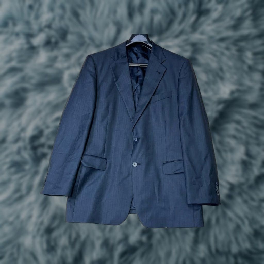 Joseph Abboud Joseph Abboud Sport Coat Blazer 42R Men Blue Wool Check Single-Breasted Two-Button Regular Fit Jacket Coat 100% Wool 42R Mens Blazer Size 42R - 1 Thumbnail