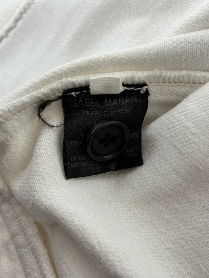 Isabel Marant Isabel Marant Étoile Cream White Officer Napoleon Denim Jacket Size S / US 4 / IT 40 - 12 Thumbnail