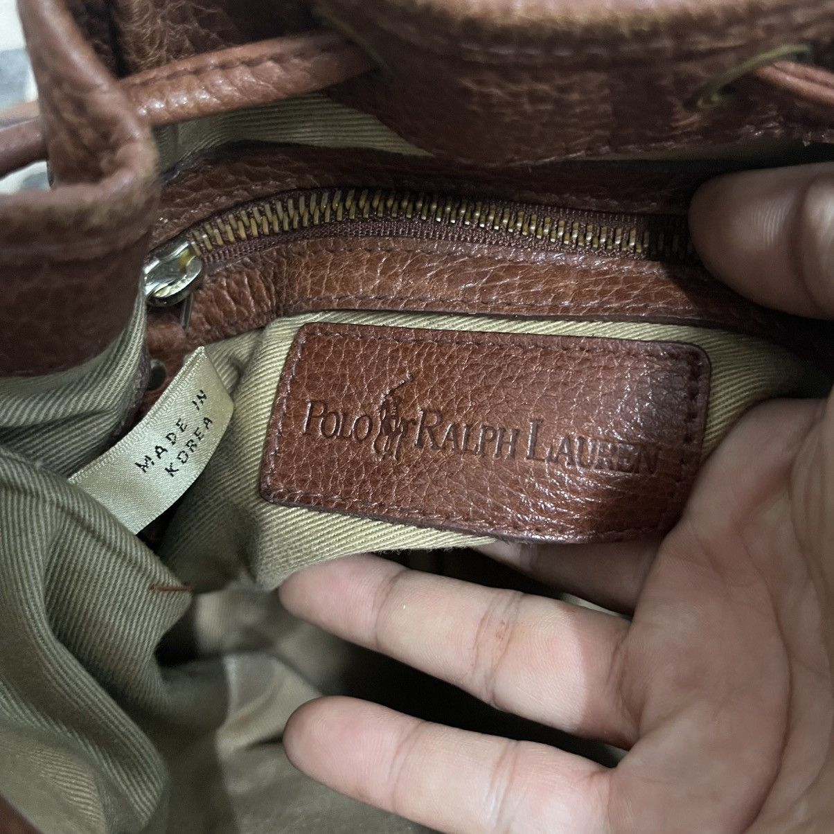 Polo Ralph Lauren Authentic Vintage Polo by Ralph Lauren Leather Bucket Bag Size ONE SIZE - 8 Thumbnail