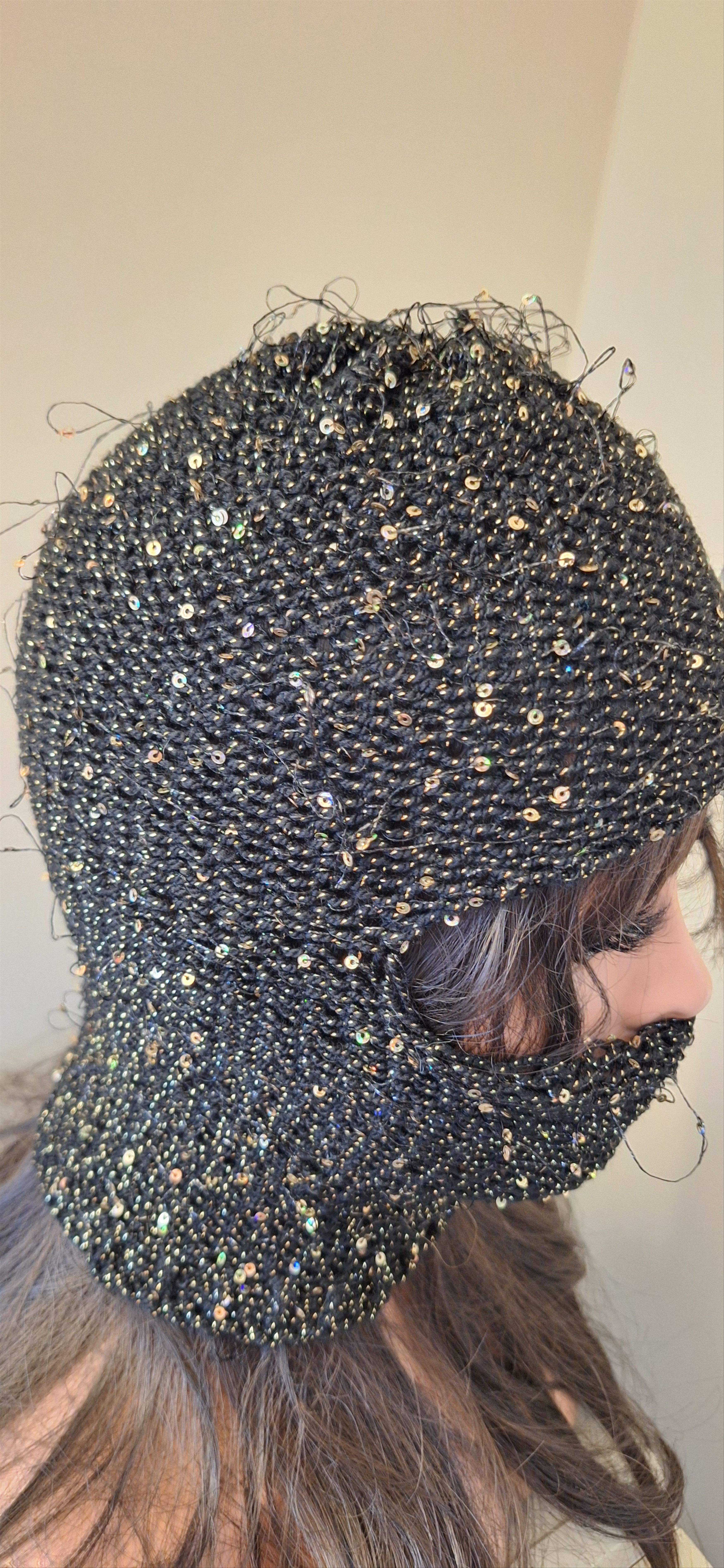 Other Fiber Riot 05- Sequin Black Balaclava Size ONE SIZE - 2 Thumbnail
