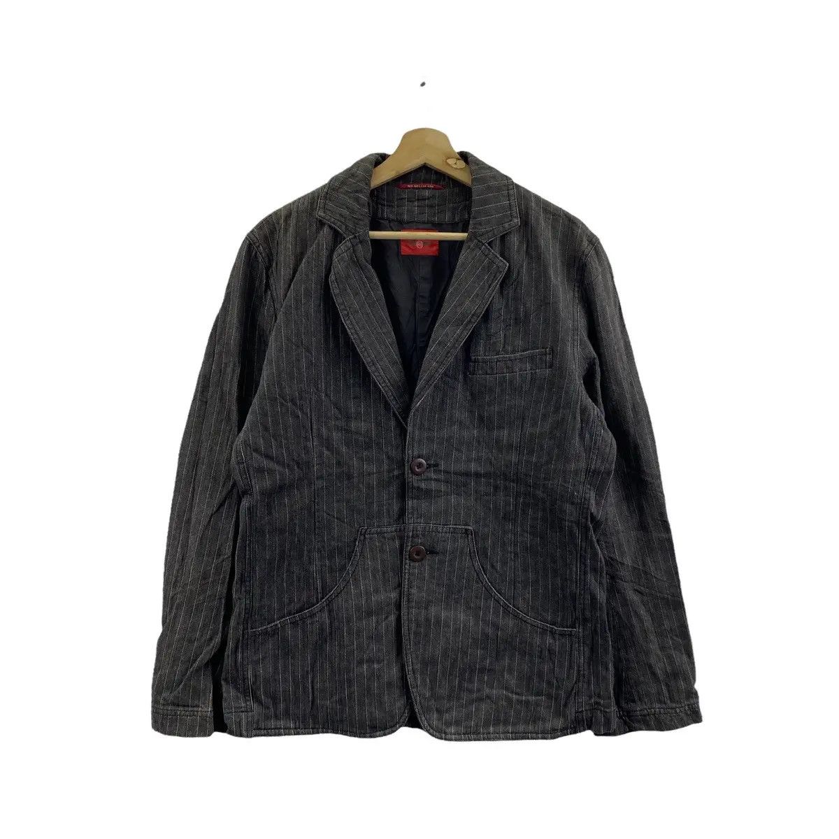 Vintage Vtg RED BUTTON 601 PARIS Designer Cotton Blazer Sport Coat 