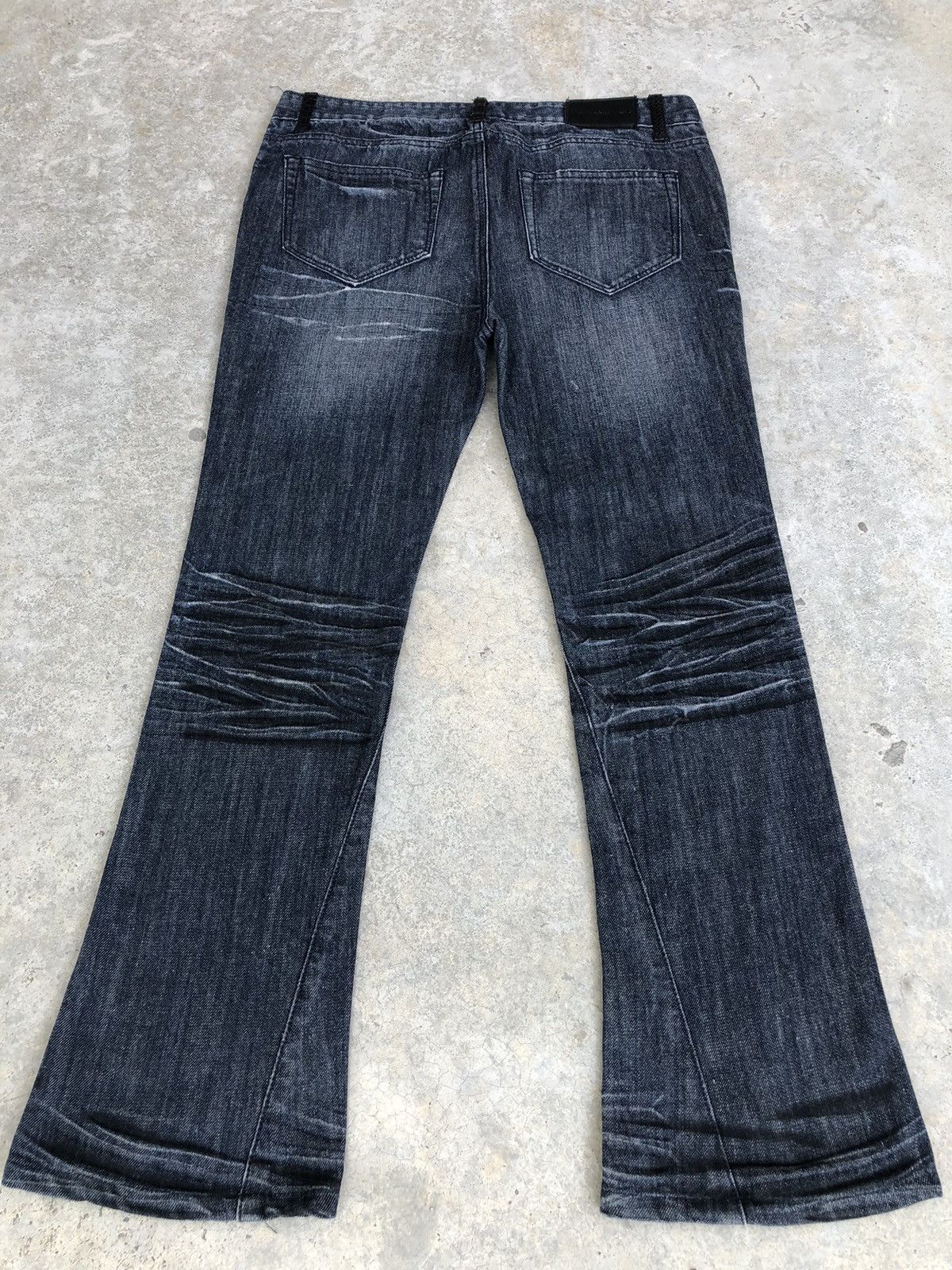 Y2k Blacklabel Sho Flared Jeans Distressed Jeans