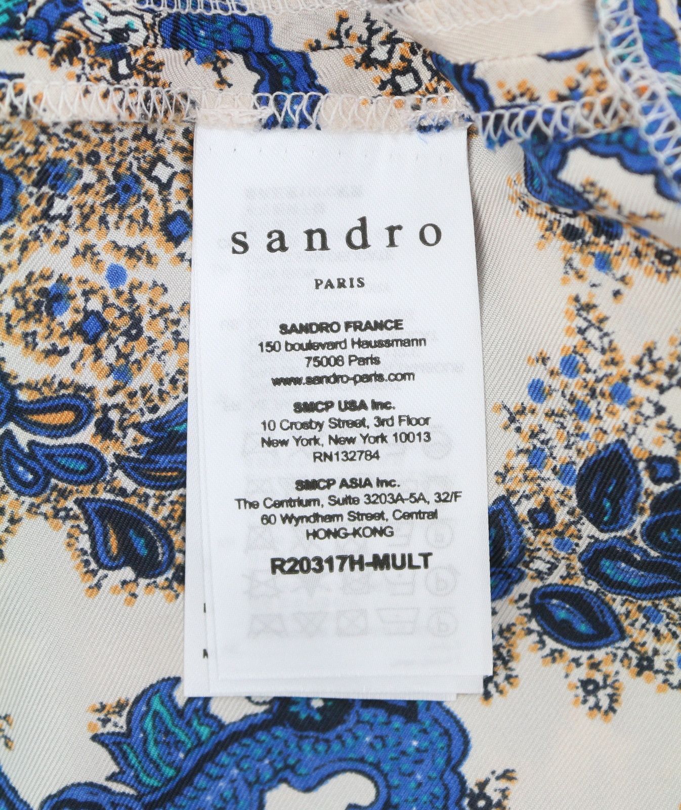 Sandro CARNA 36 S Silk Flower Print Long Sleeve Midi 88491 Size S / US 4 / IT 40 - 10 Thumbnail