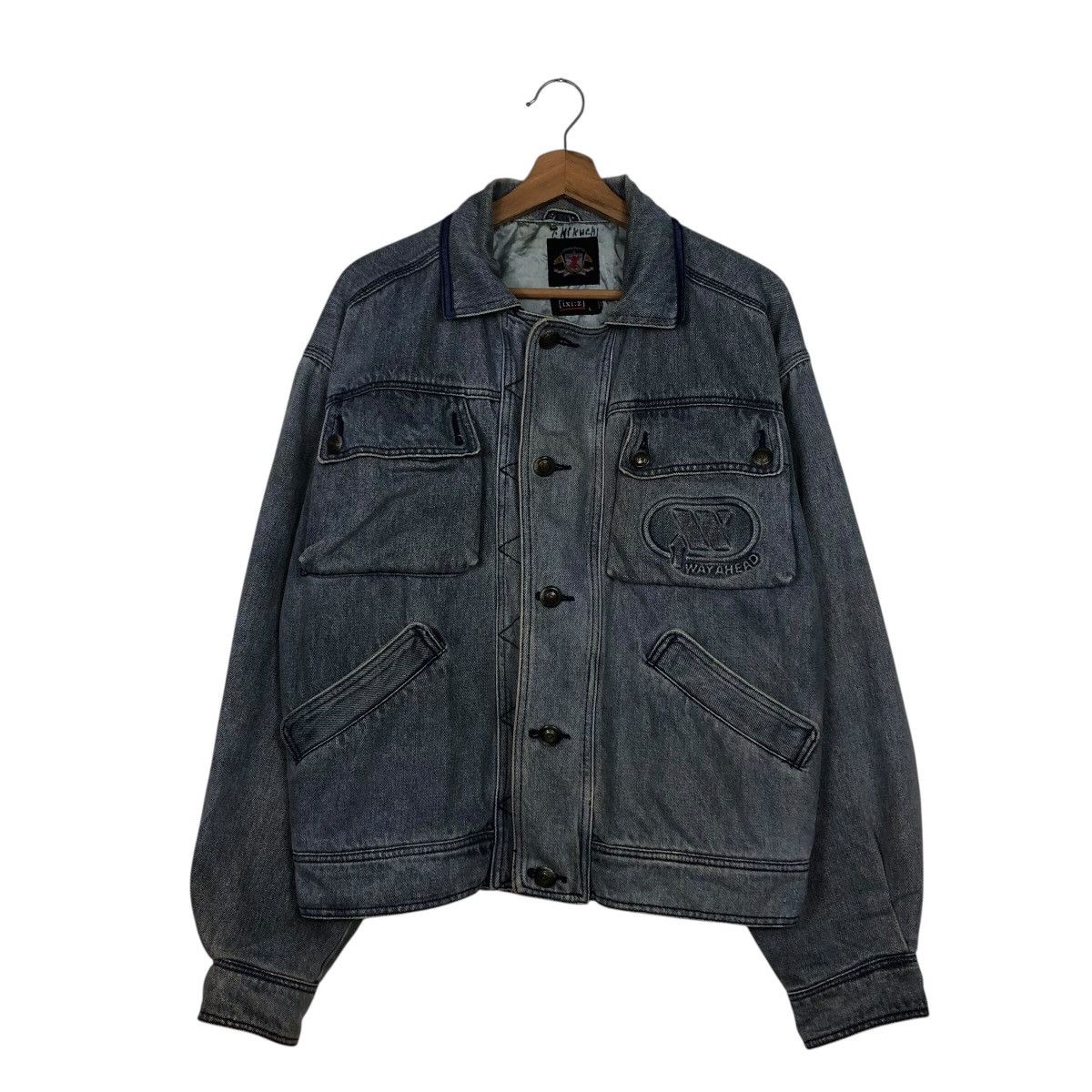 Japanese Brand Íxiz Made in Japan Wayahead Denim Jacket Issey Miyake Size US L / EU 52-54 / 3 - 2 Thumbnail