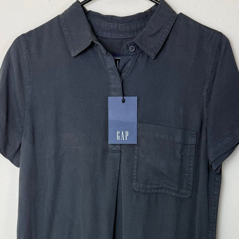 Gap GAP Tencel Dress - Shadow Grey - Women's XS - New with Tags Size XS / US 0-2 / IT 36-38 - 3 Thumbnail