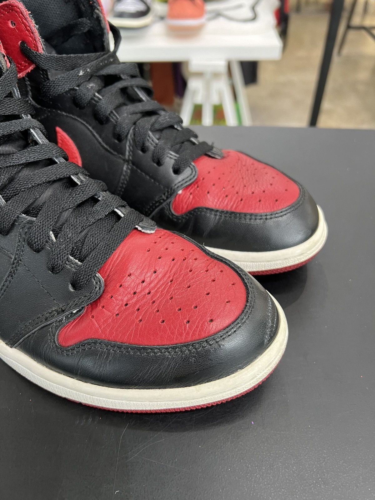 Jordan Brand × Nike Jordan 1 Bred Banned Sz. 8.5 (2016) Size US 8.5 / EU 41-42 - 7 Thumbnail