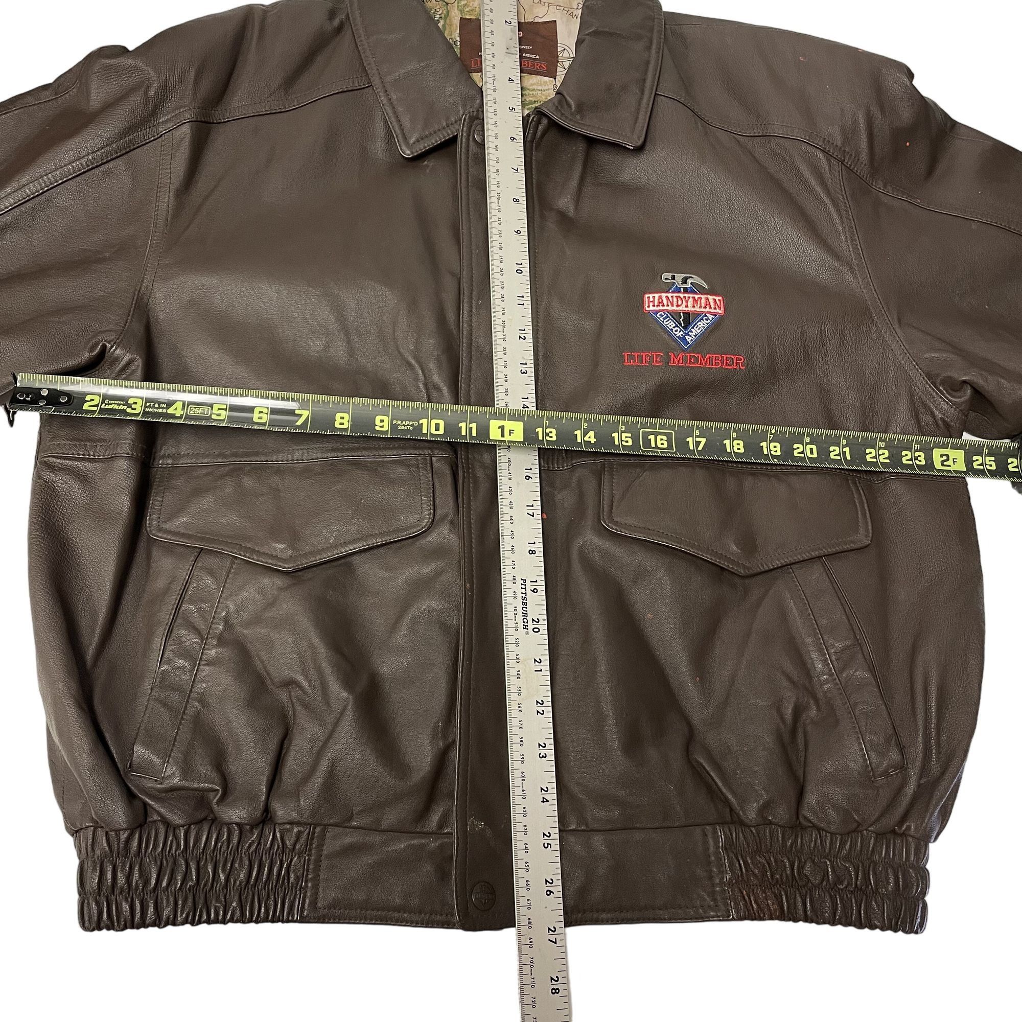 Other Vtg Handyman Club of America Brown Leather BOMBER Size US XL / EU 56 / 4 - 9 Thumbnail