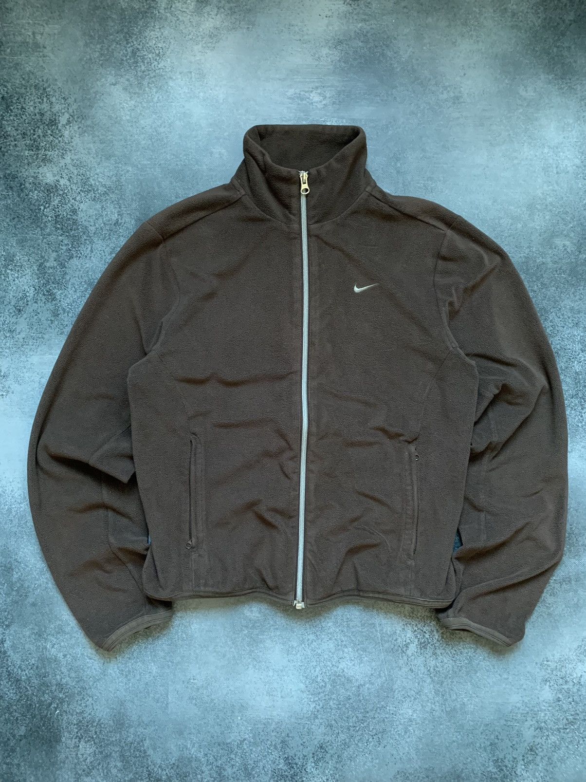Nike × Vintage Nike Vintage Fleece Zip Up Sweatshirt Y2K Size L / US 10 / IT 46 - 1 Thumbnail