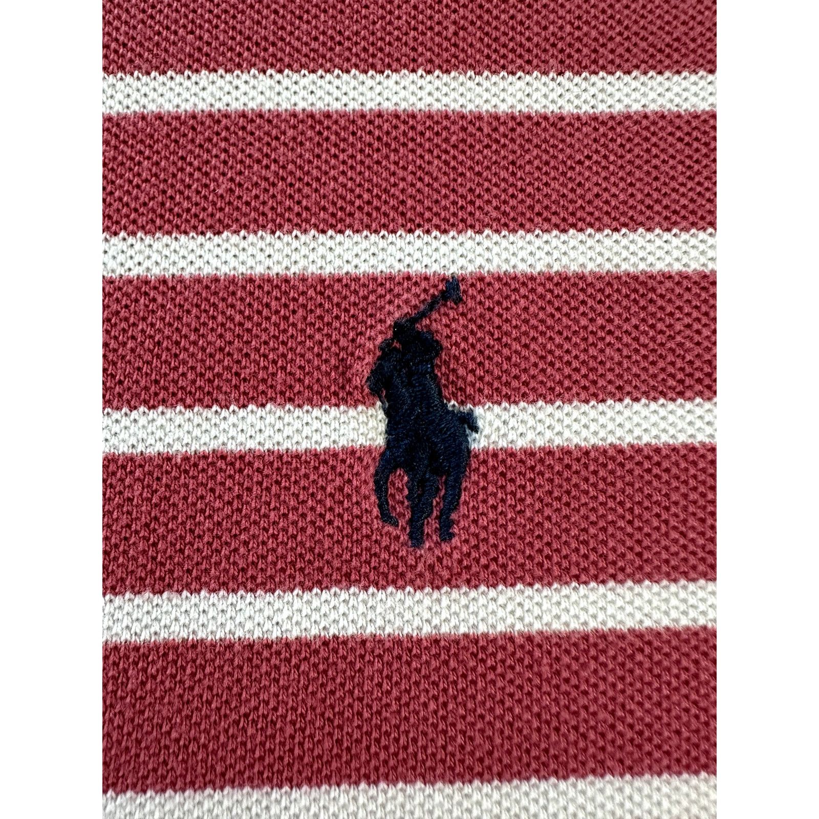 Polo Ralph Lauren Polo Ralph Lauren Pink White Striped Cotton Polo Shirt XXL Size US XXL / EU 58 / 5 - 3 Thumbnail