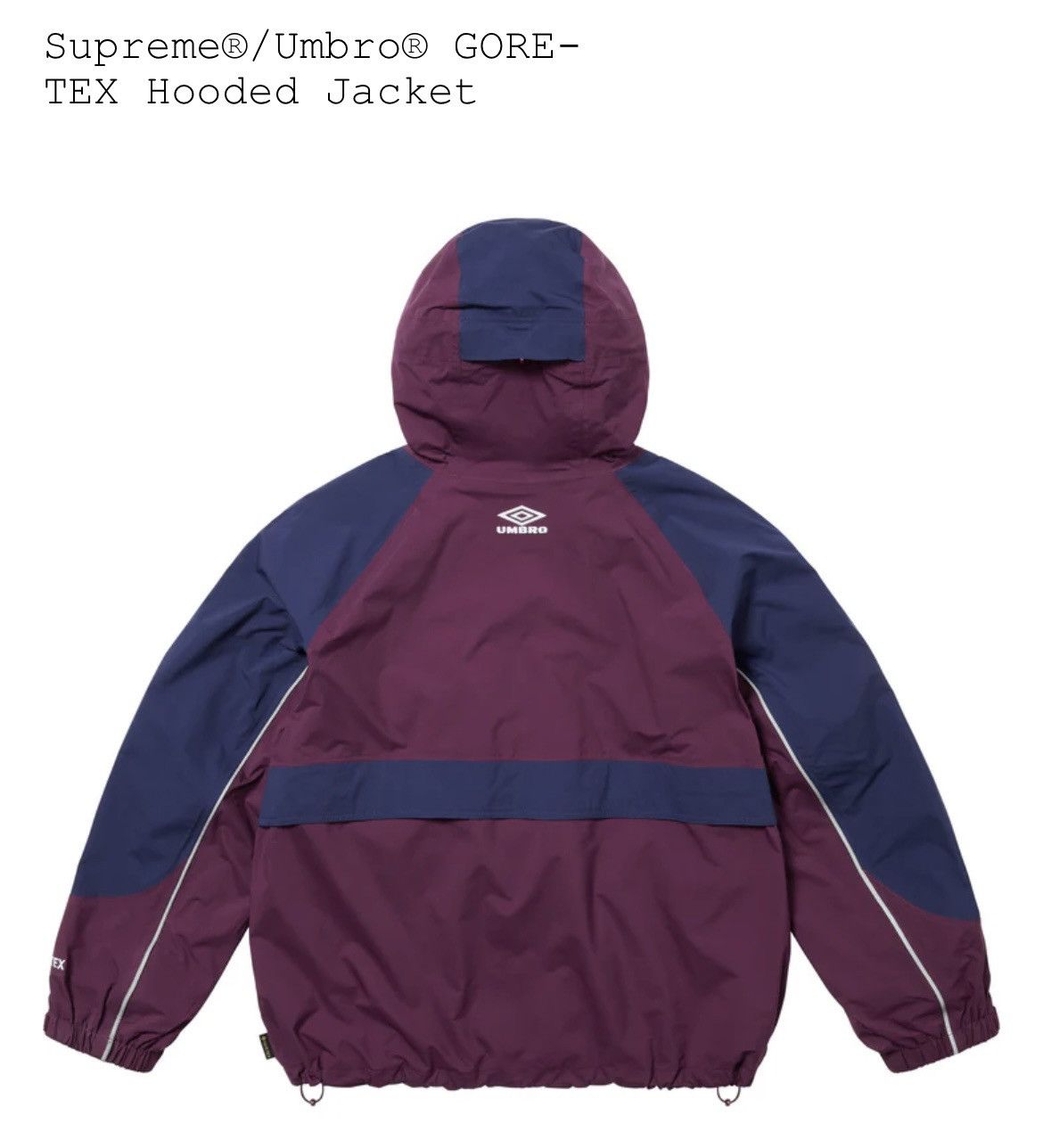 Supreme × Umbro Supreme x Umbro GORE-TEX Hooded Jacket Purple Medium Size US M / EU 48-50 / 2 - 4 Thumbnail