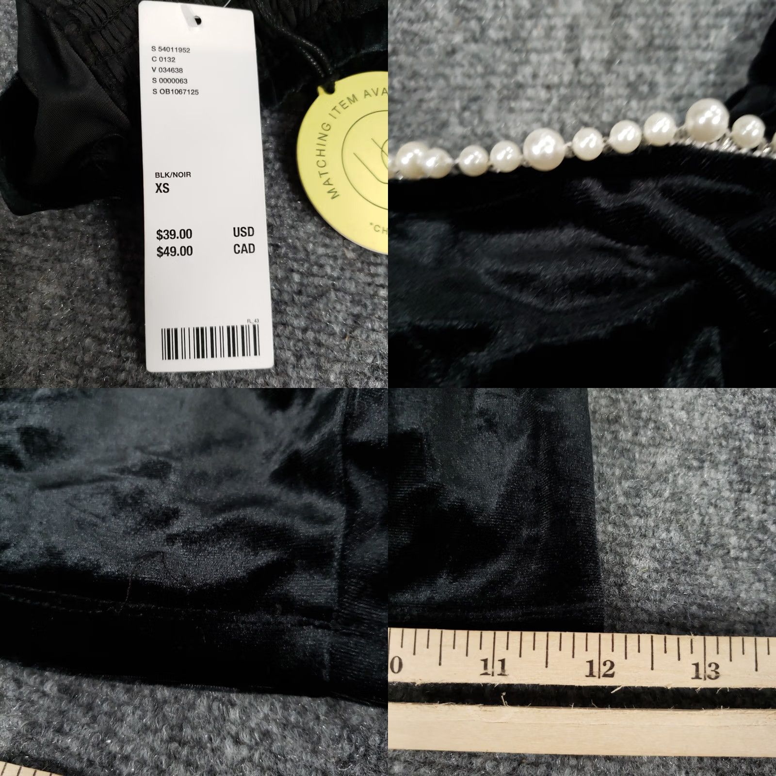 Urban Outfitters Urban Outfitters Tank Womens XS Black Cropped Beaded Trim Smocked Strap Size XS / US 0-2 / IT 36-38 - 8 Thumbnail