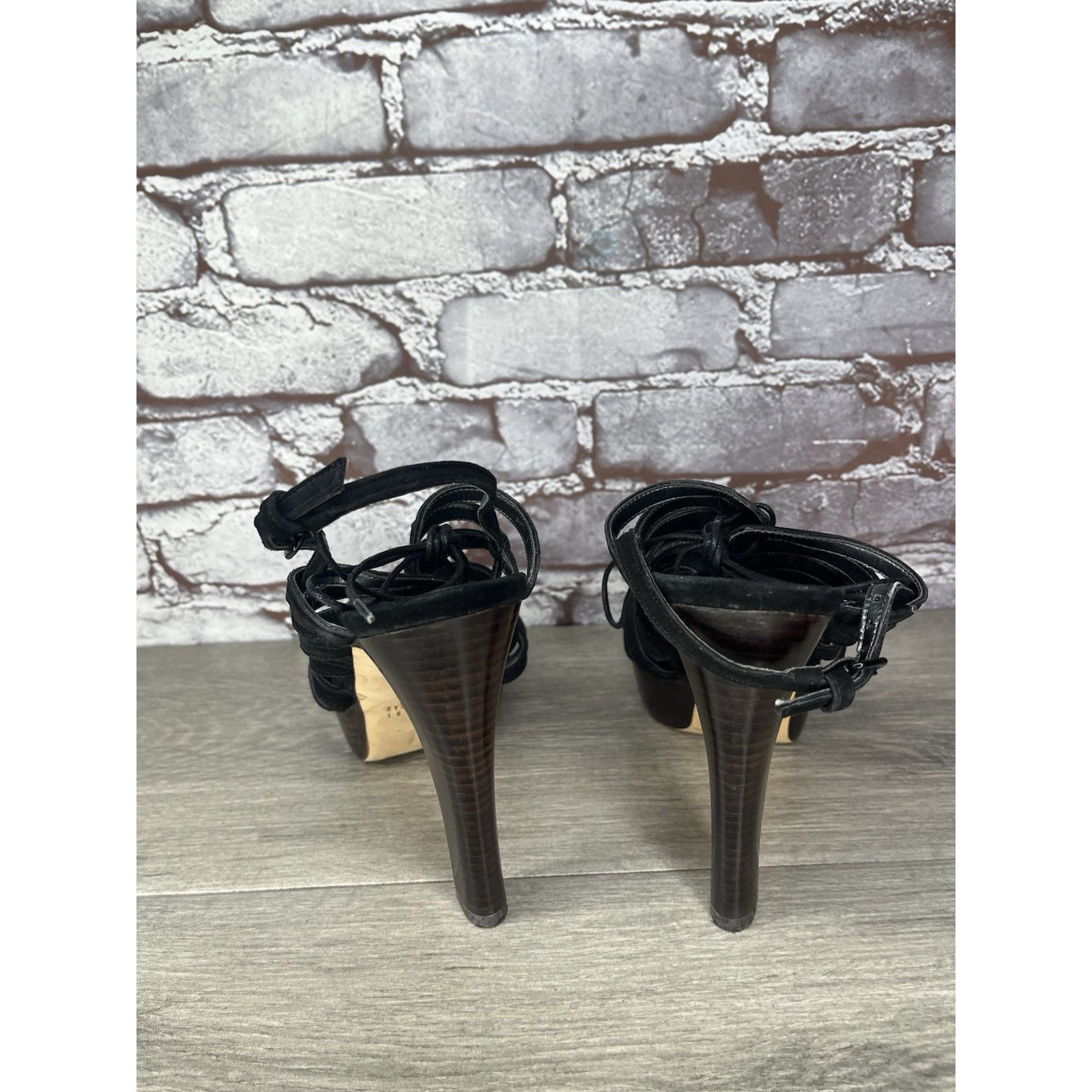 Stuart Weitzman Stuart Weitzman Black Suede Leather Caged Stiletto Heels Wom Size US 6 / IT 36 - 13 Thumbnail