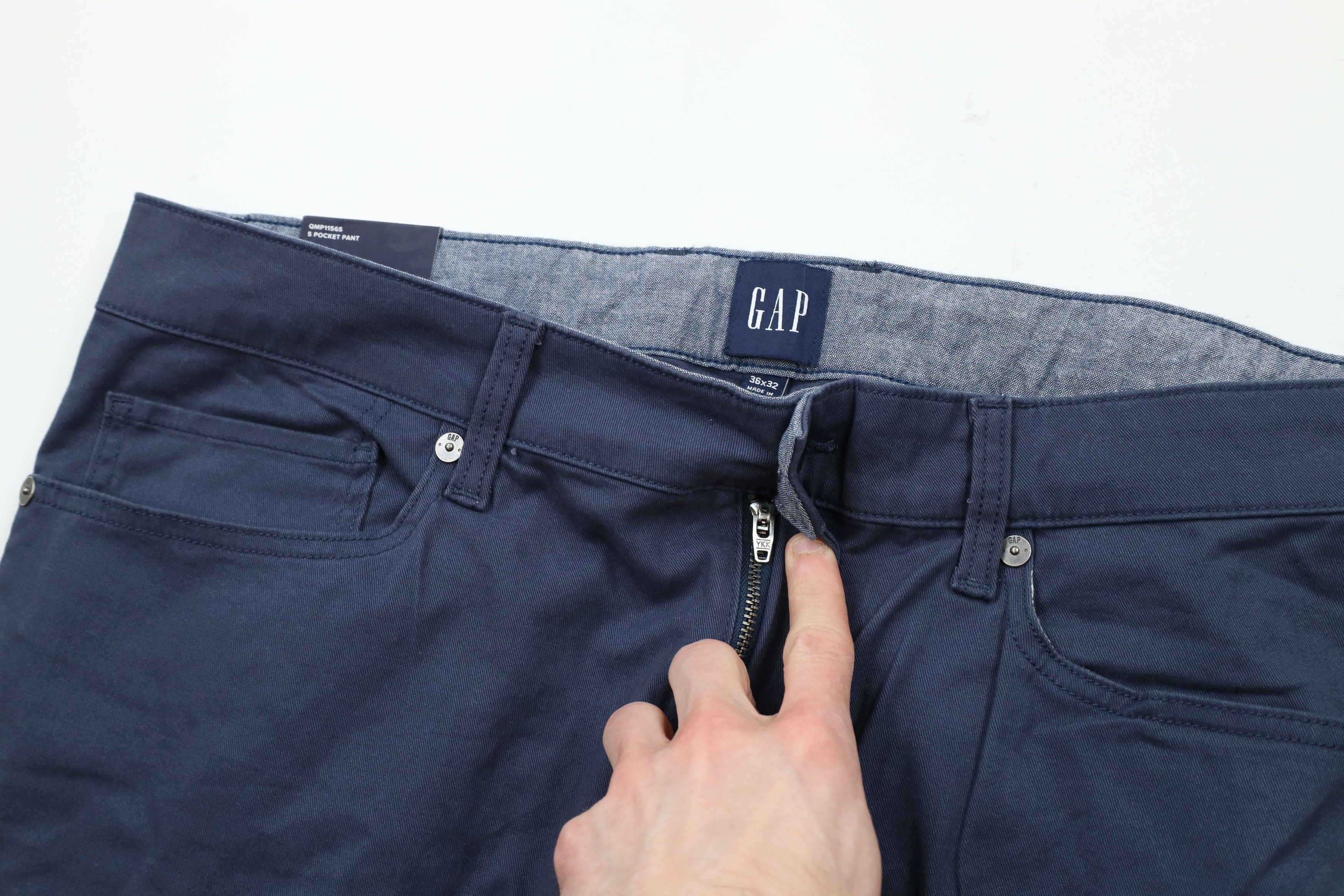 Gap × Vintage New Gap Fit Stretch Twill 5 Pocket Chinos Chino Pants Blue Size US 36 / EU 52 - 5 Thumbnail
