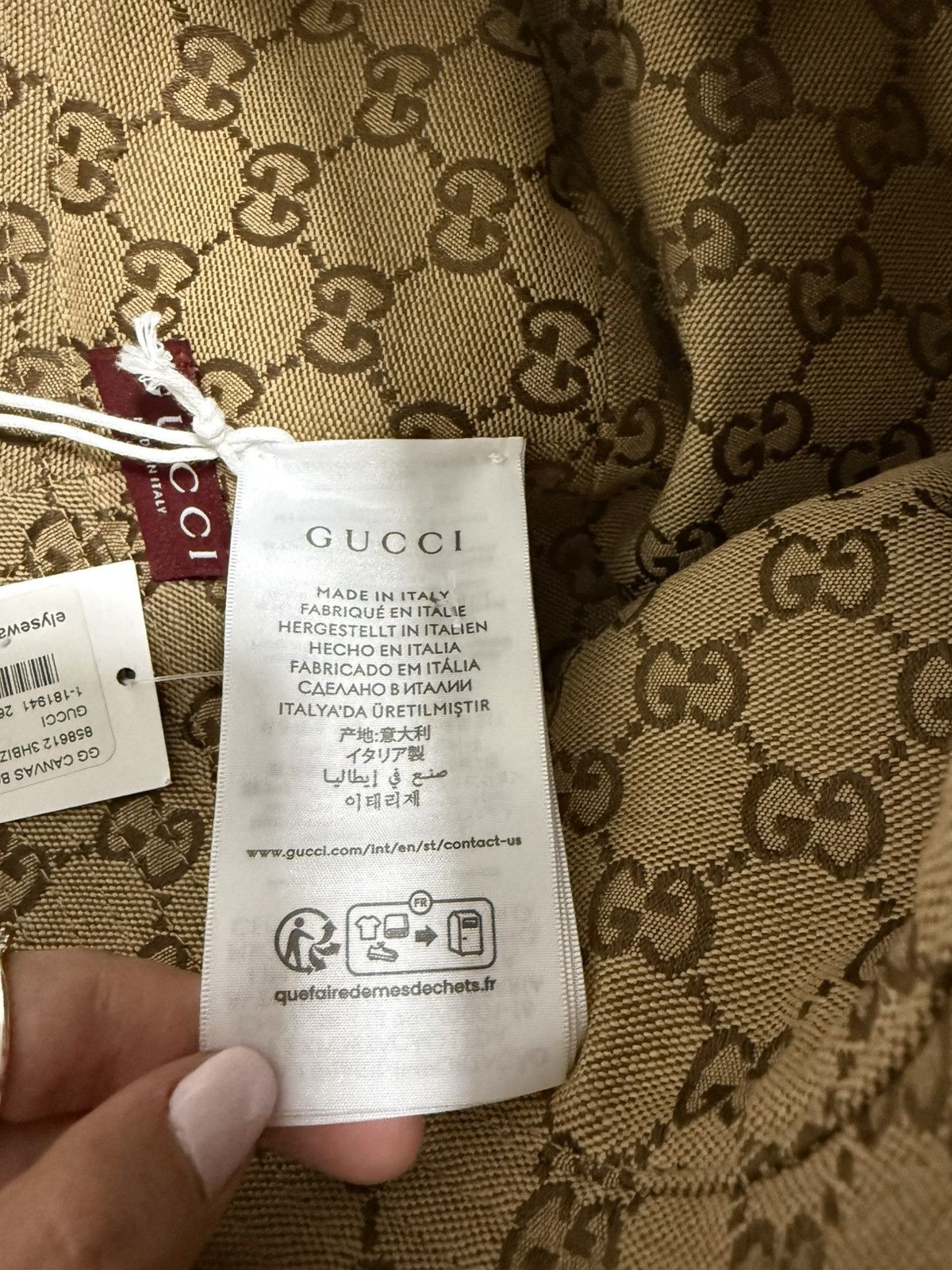 Gucci Gucci Reversible GG Canvas Bucket Hat Size ONE SIZE - 10 Thumbnail