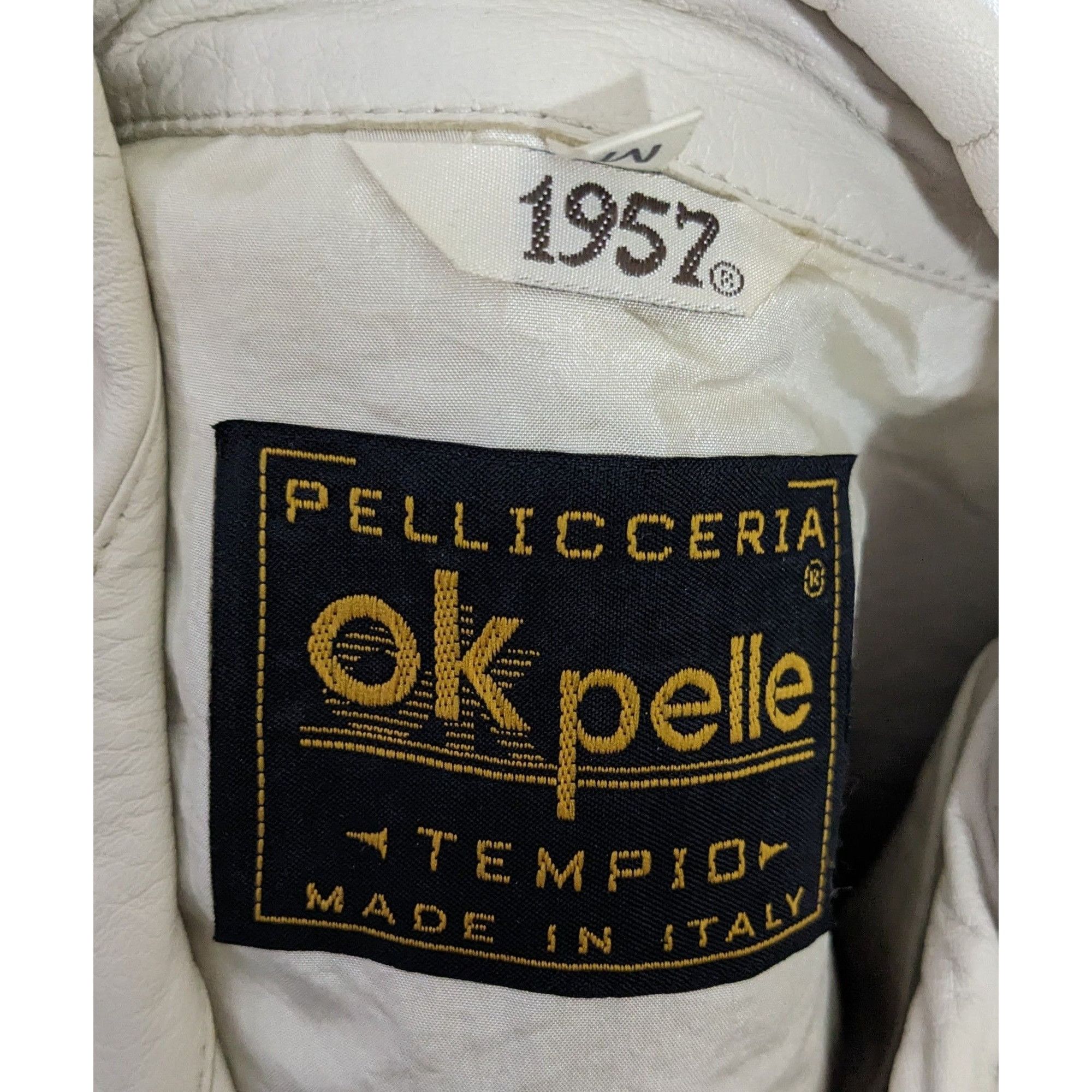 Other Vintage Pellicceria OK Pelle Genuine Italian Leather Jacket Size M / US 6-8 / IT 42-44 - 10 Thumbnail