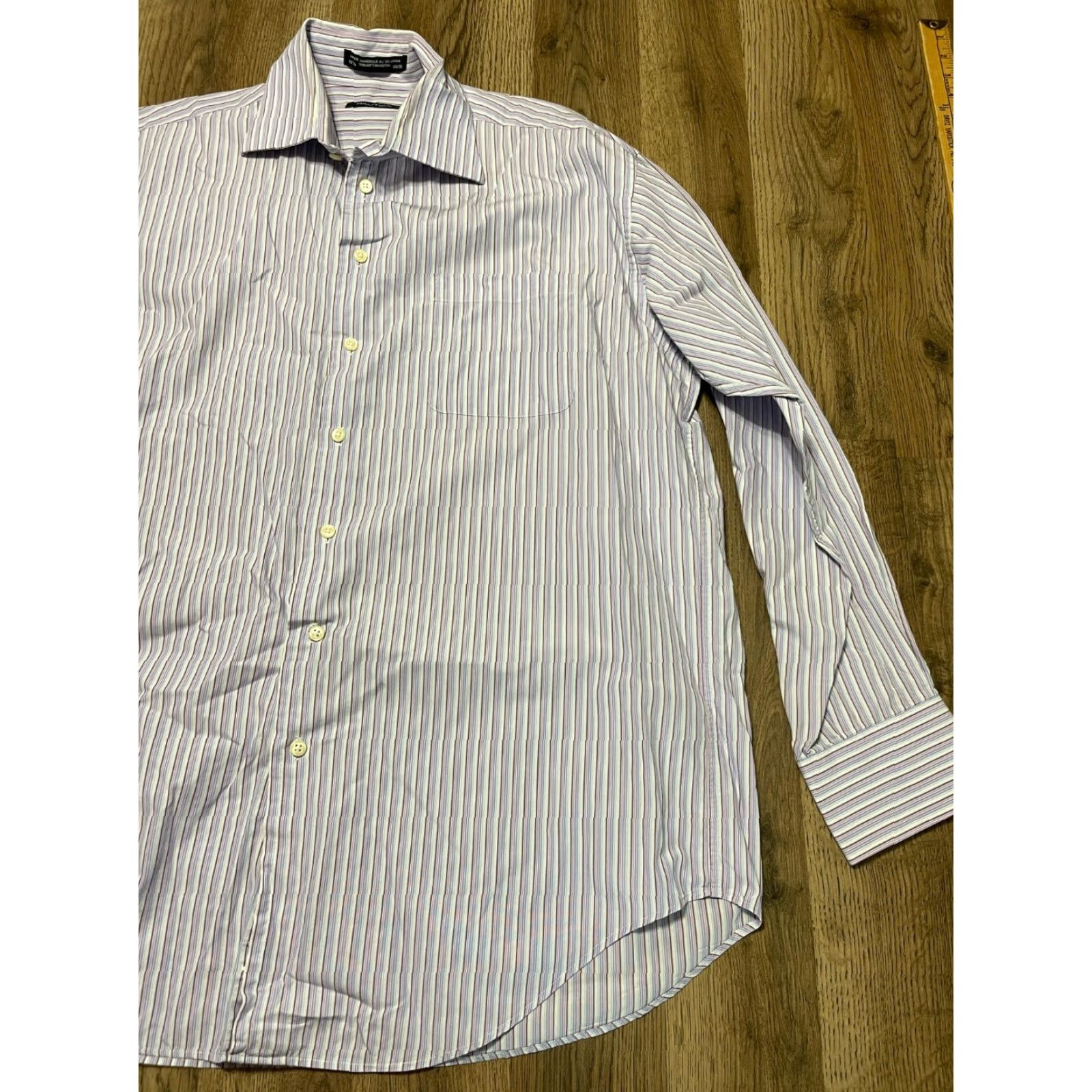 Nautica Nautica Shirt Men’s Size 16.5 34/35 Striped Button Up Blue Purple White Long Sleeve Casual Size US XL / EU 56 / 4 - 4 Thumbnail