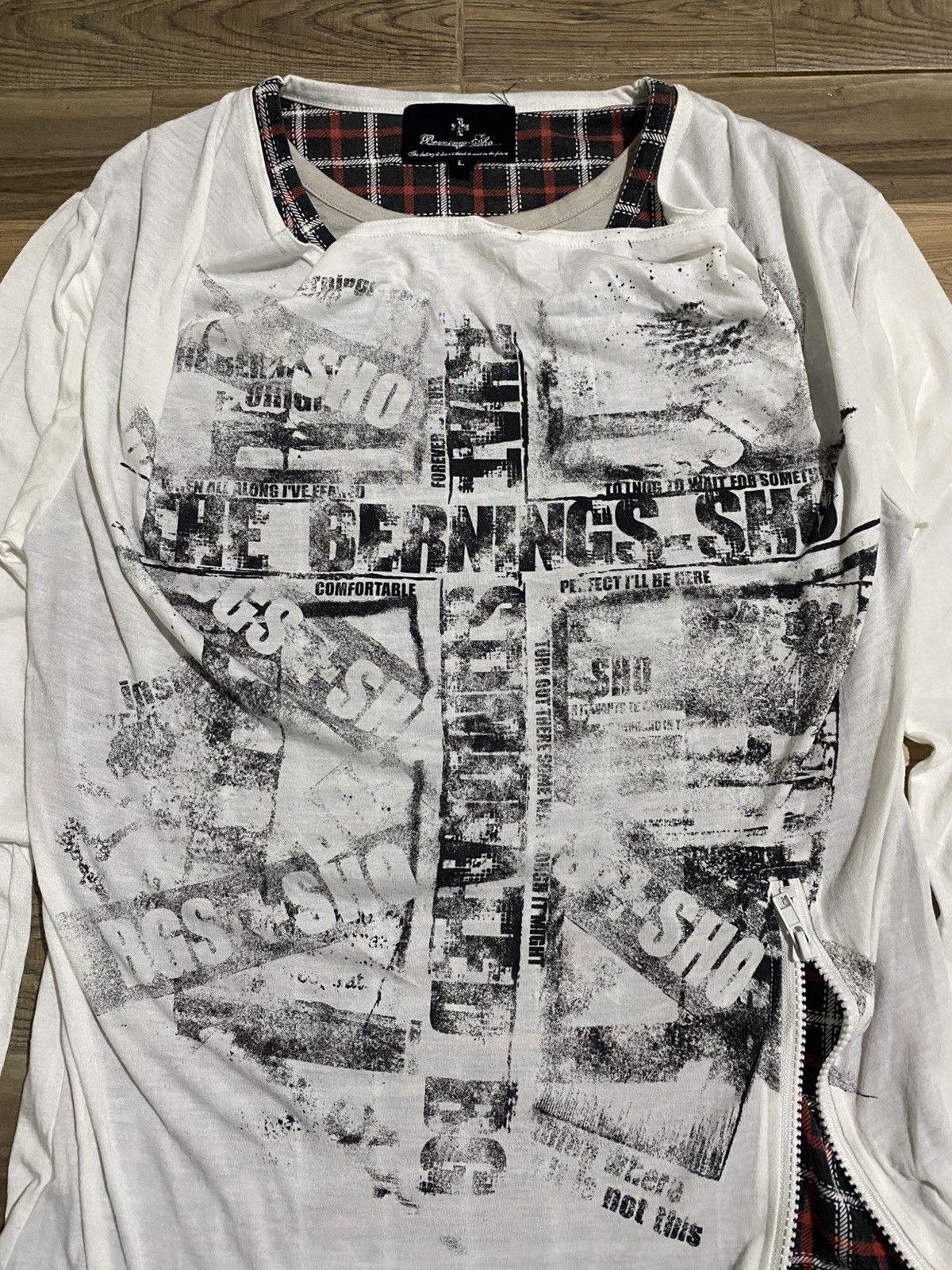 Japanese Brand BERNINGS SHO PUNK GOTHIC STYLE TRIPLE LAYER UNISEX Size US L / EU 52-54 / 3 - 5 Thumbnail