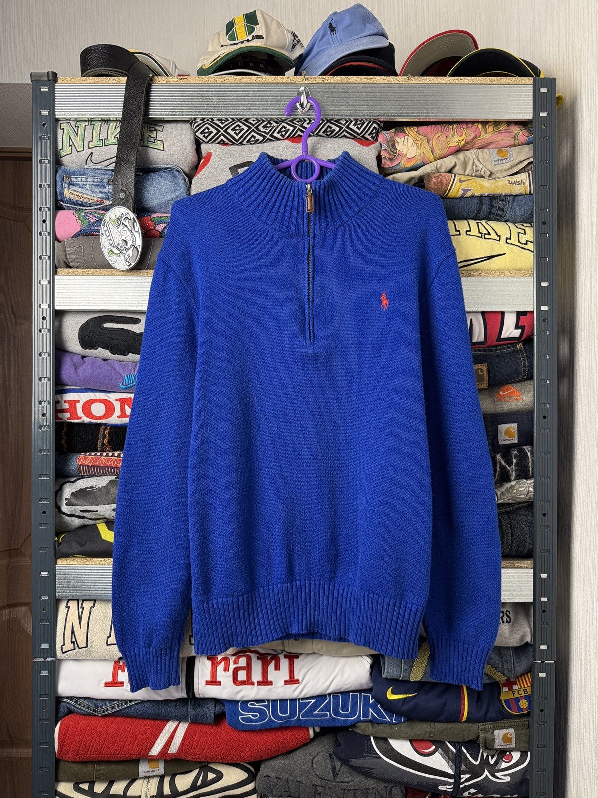 Polo Ralph Lauren Vintage Polo Ralph Lauren 1/4 Zip Knit Sweater Old Money Size US L / EU 52-54 / 3 - 1 Thumbnail