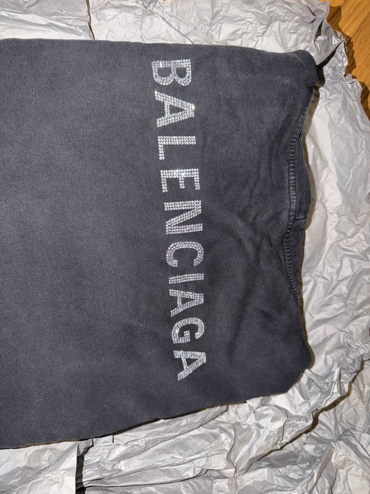 Balenciaga Balenciaga black rhinestone studded logo hoodie xs Size US XS / EU 42 / 0 - 1 Thumbnail