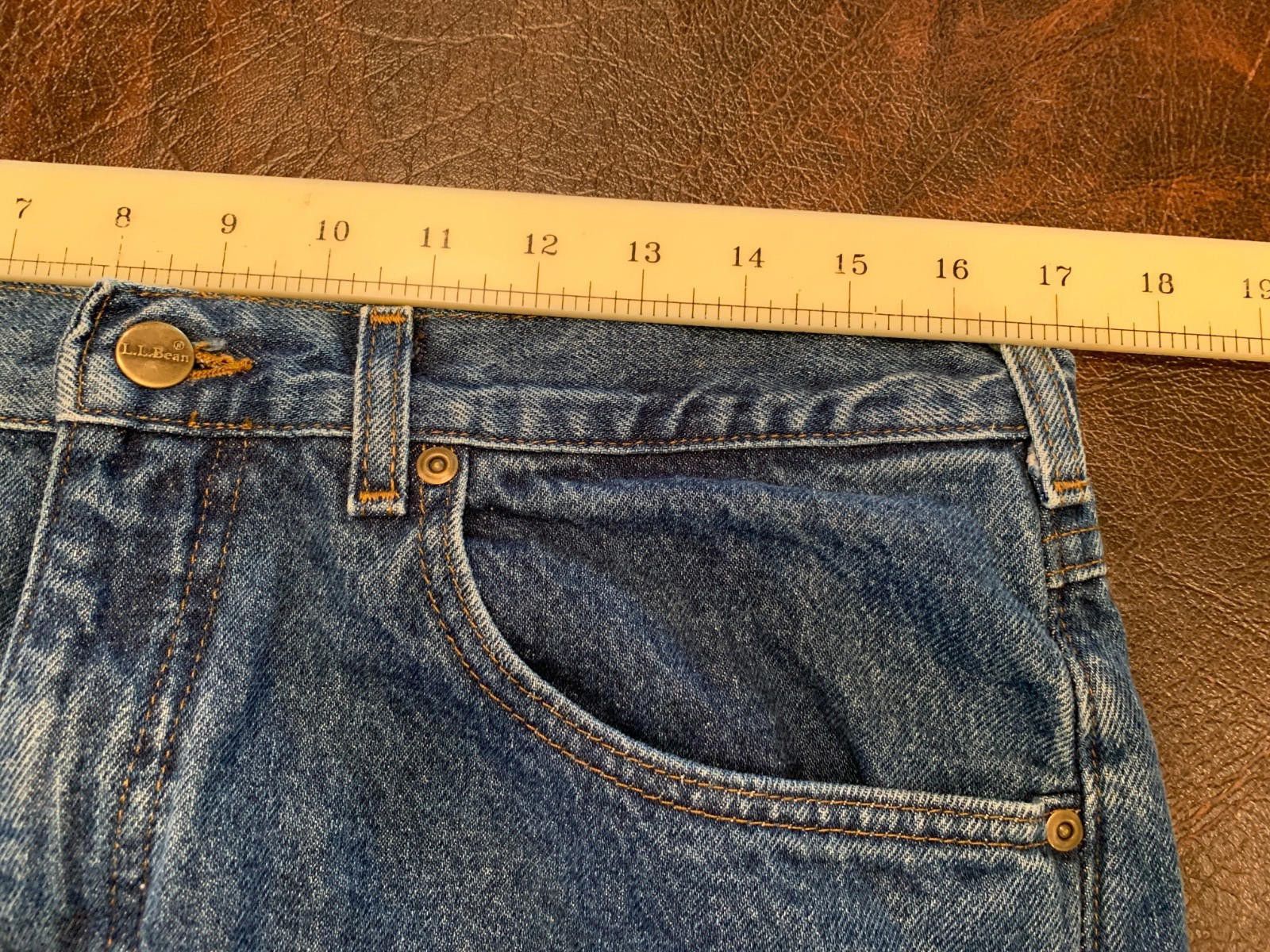 L.L. Bean LL Bean Flannel Jeans 34/28.5 Blue w/ Red Plaid Lining (226) Size US 34 / EU 50 - 5 Thumbnail