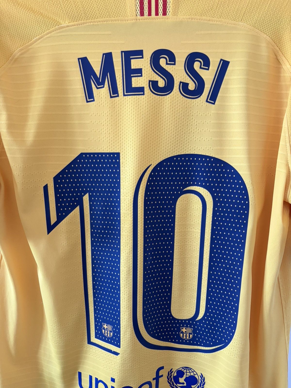 Barcelona nike 2019/2020 wyjazdowa Messi wersja meczowa — zdjęcie 2