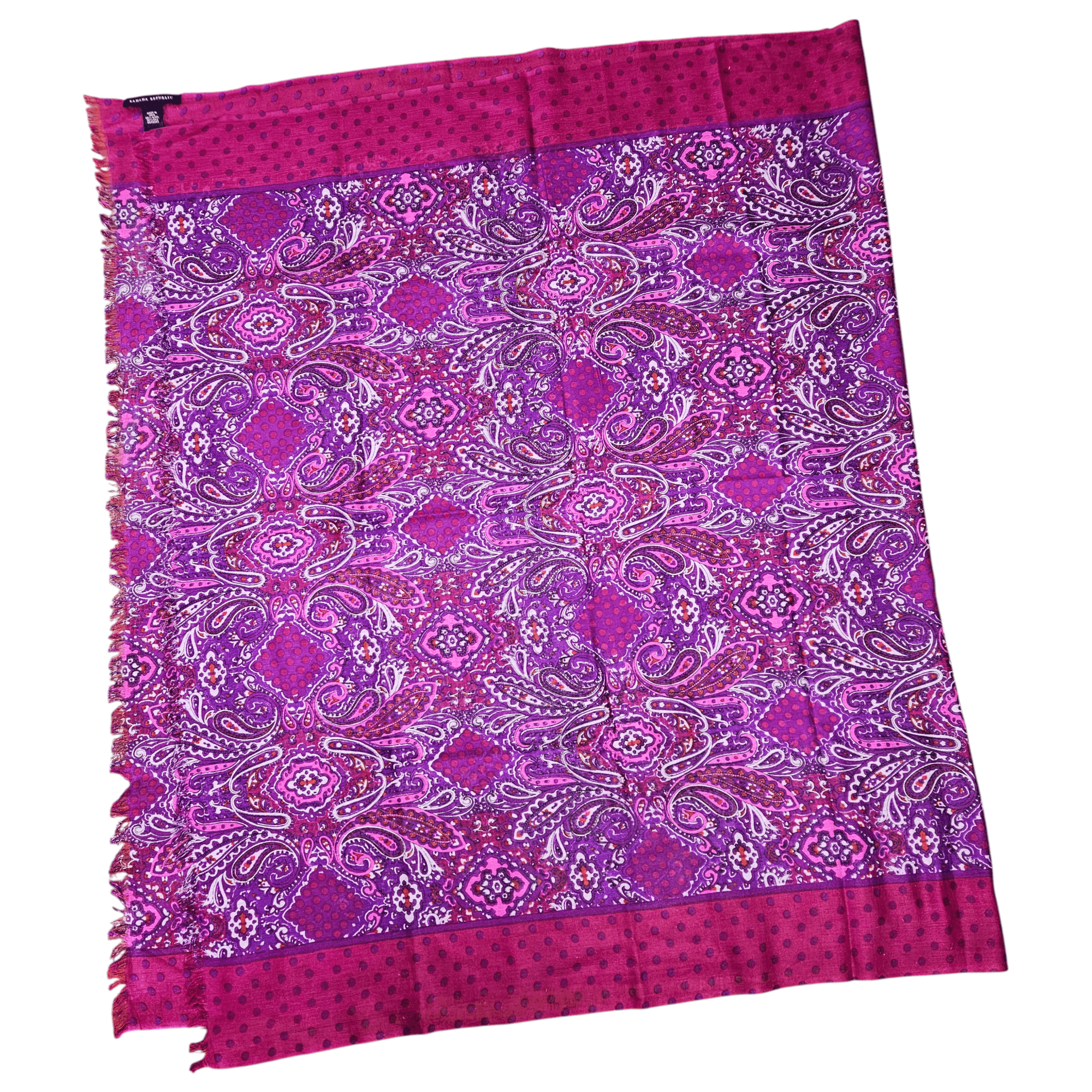 Banana Republic Banana Republic 60x37" Sarong Scarf Silk Wool Floral Paisley Size ONE SIZE - 10 Thumbnail