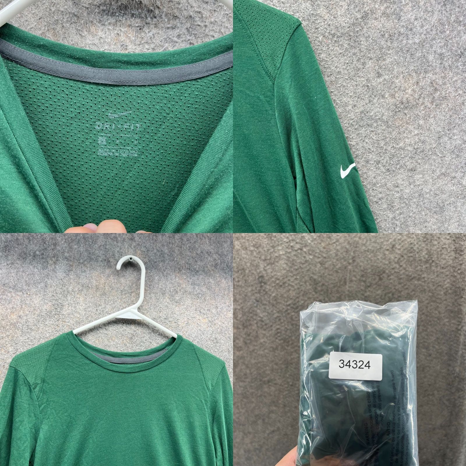 Nike Nike Shirt Mens Medium Green Dri-Fit Athletic Long Sleeve Crewneck Shirt Size US M / EU 48-50 / 2 - 8 Thumbnail