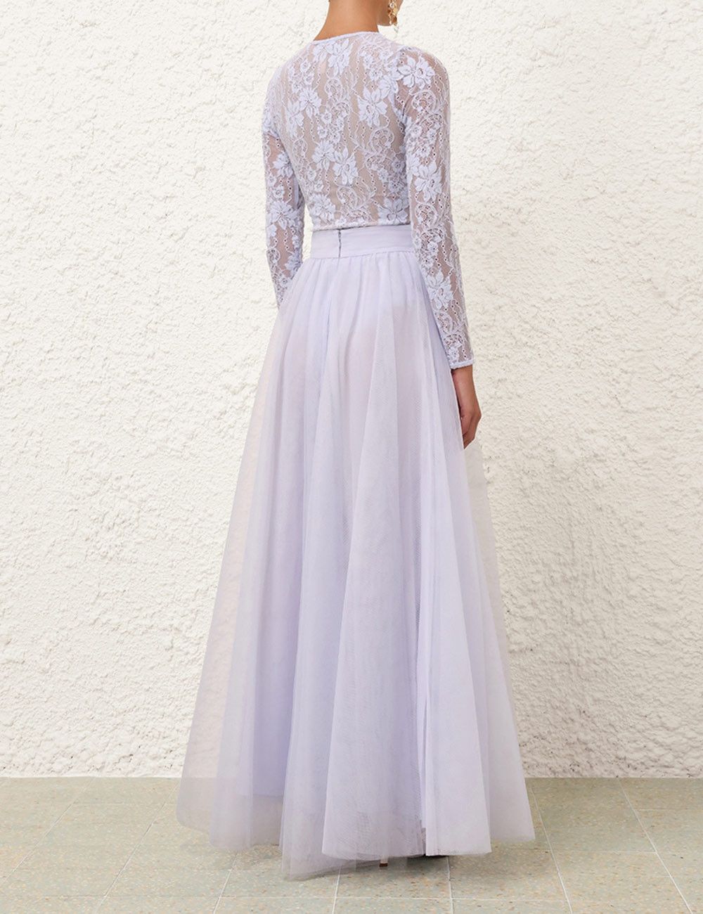 Zimmermann o1w1db10925 Tulle Maxi Skirt in Blue Size 26" / US 2 / IT 38 - 4 Thumbnail