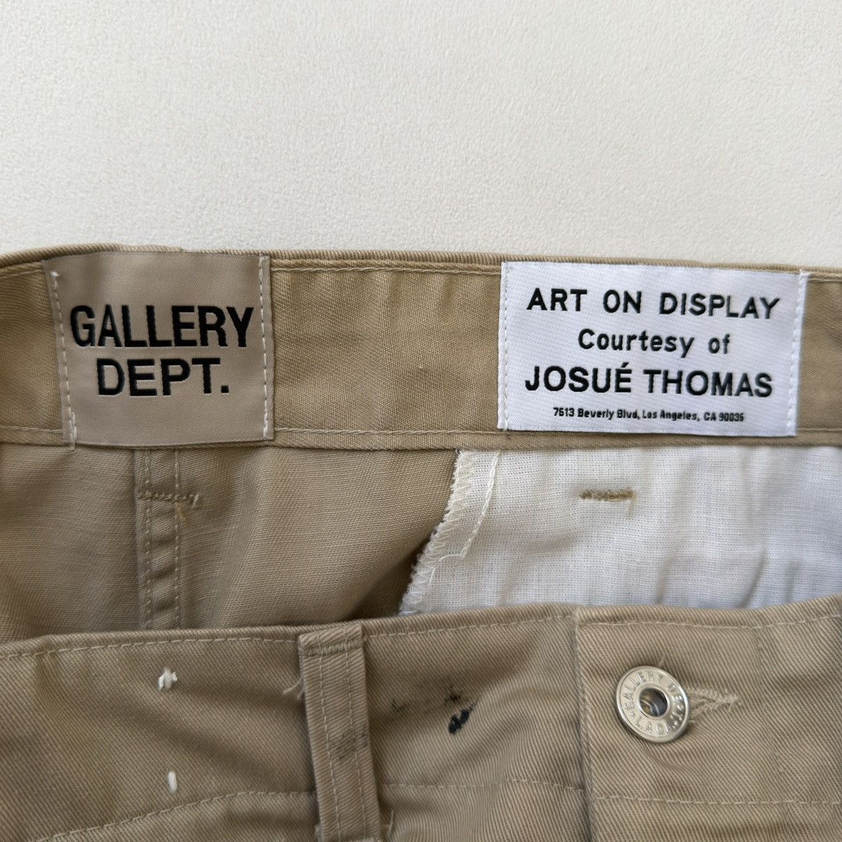 Gallery Dept. ‘Ricky’ Paint Splat Cut Off Beige Shorts Size US 32 / EU 48 - 8 Thumbnail