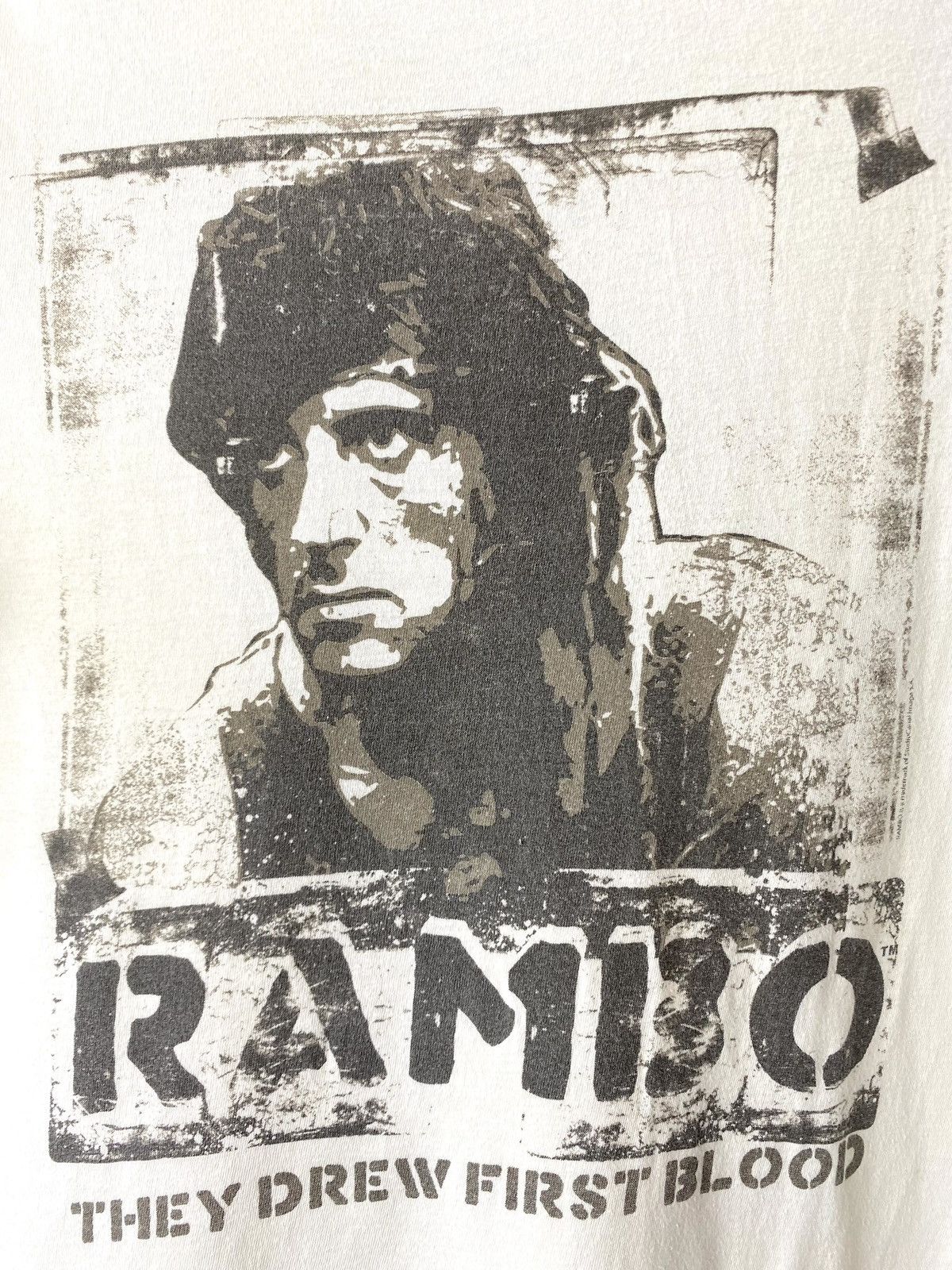 Vintage Vintage Rambo First Blood Movie Promo T Shirt Rocky Balboa Size US M / EU 48-50 / 2 - 3 Thumbnail