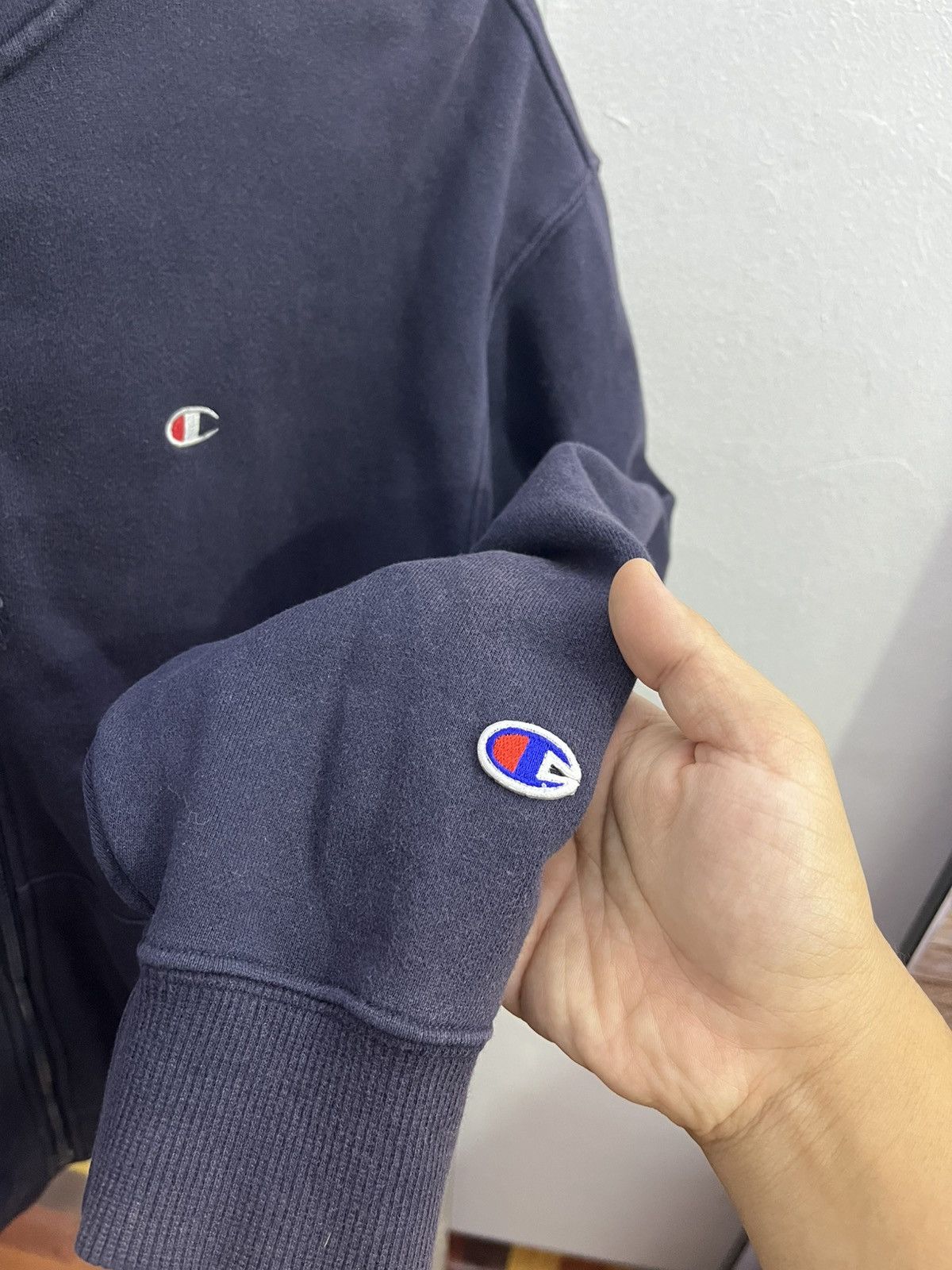 Champion Champion Full Zip Hoodie Navy Small Logo XL Size US XL / EU 56 / 4 - 4 Thumbnail