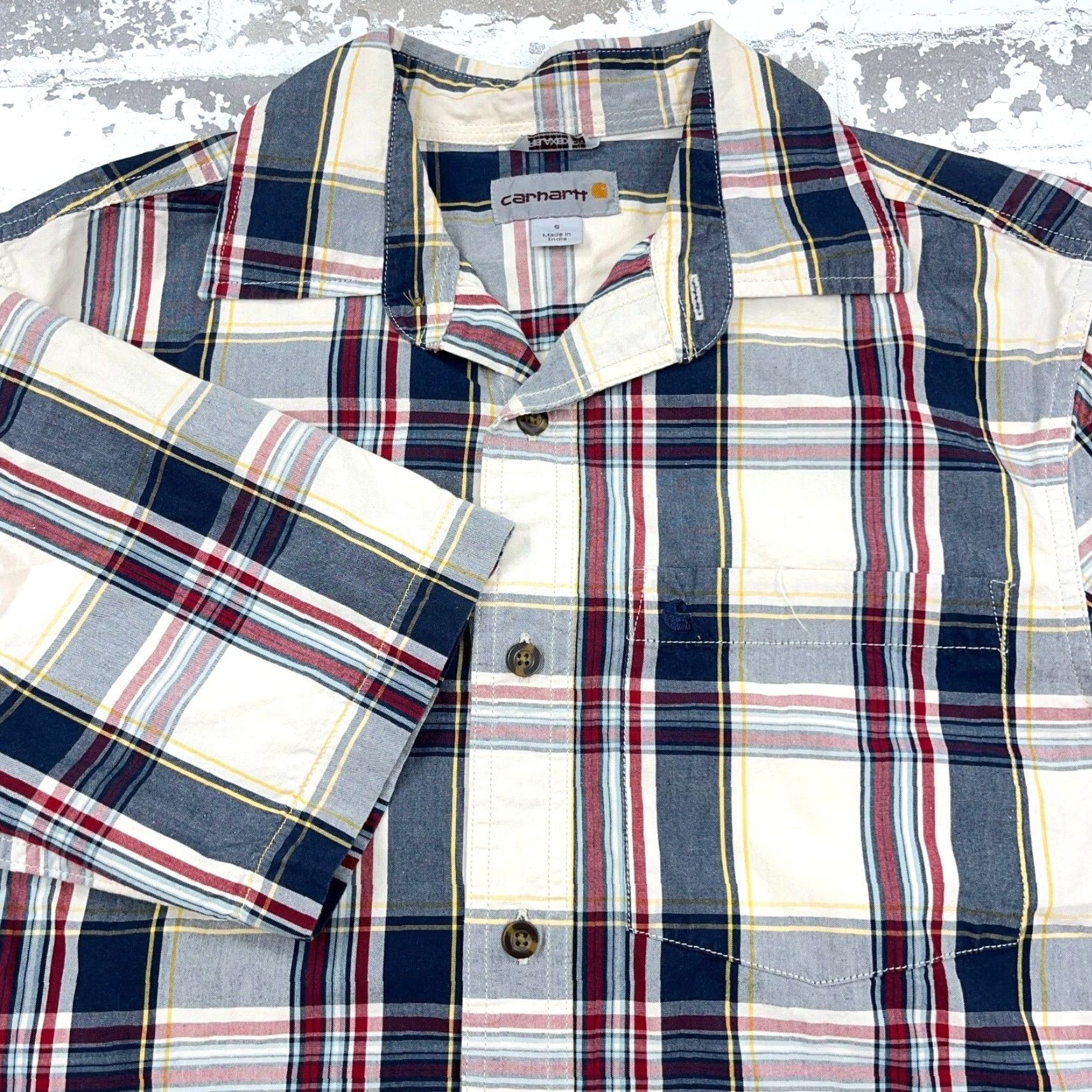 Carhartt Carhartt Shirt Men Small Black Plaid Button-Up Workwear Short Sleeve Casual Size US S / EU 44-46 / 1 - 2 Thumbnail