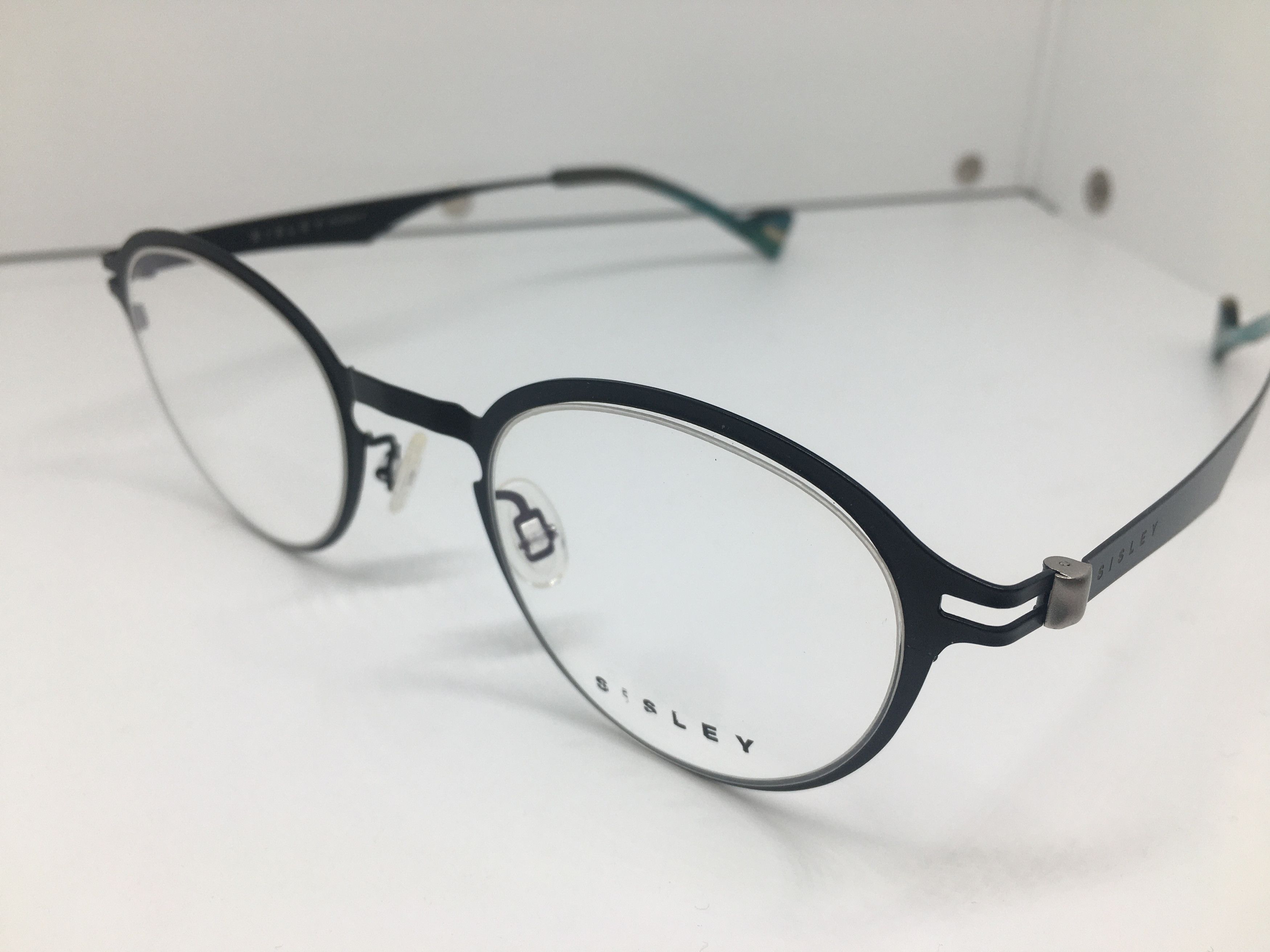 Sisley Vintage Sisley S-2150 Navy Blue RX Eyeglasses Frame Size ONE SIZE - 3 Thumbnail