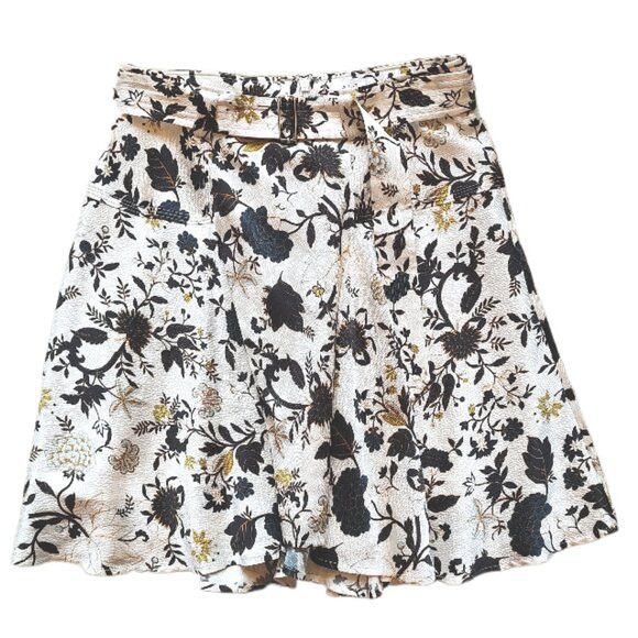 A.L.C. A.L.C. textured silk floral belted skirt 0 XS Size 26" / US 2 / IT 38 - 4 Thumbnail