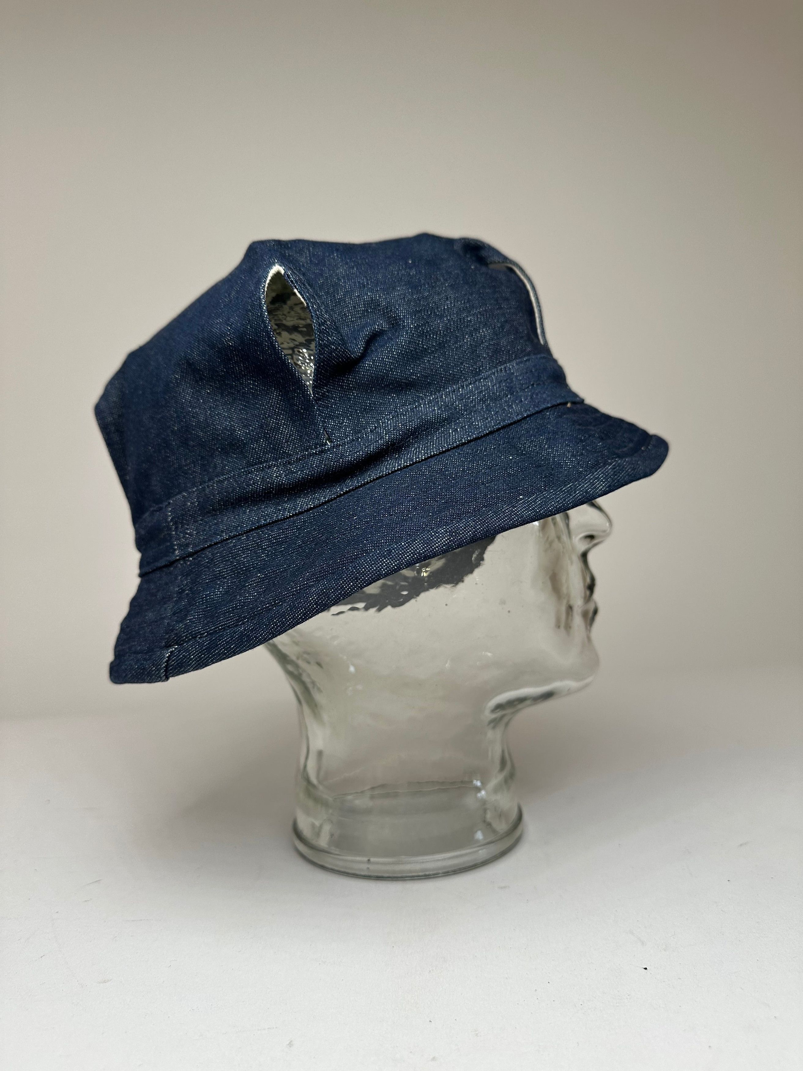 Other Vintage Issey Miyake Denim Hat M Blue Size ONE SIZE - 1 Thumbnail