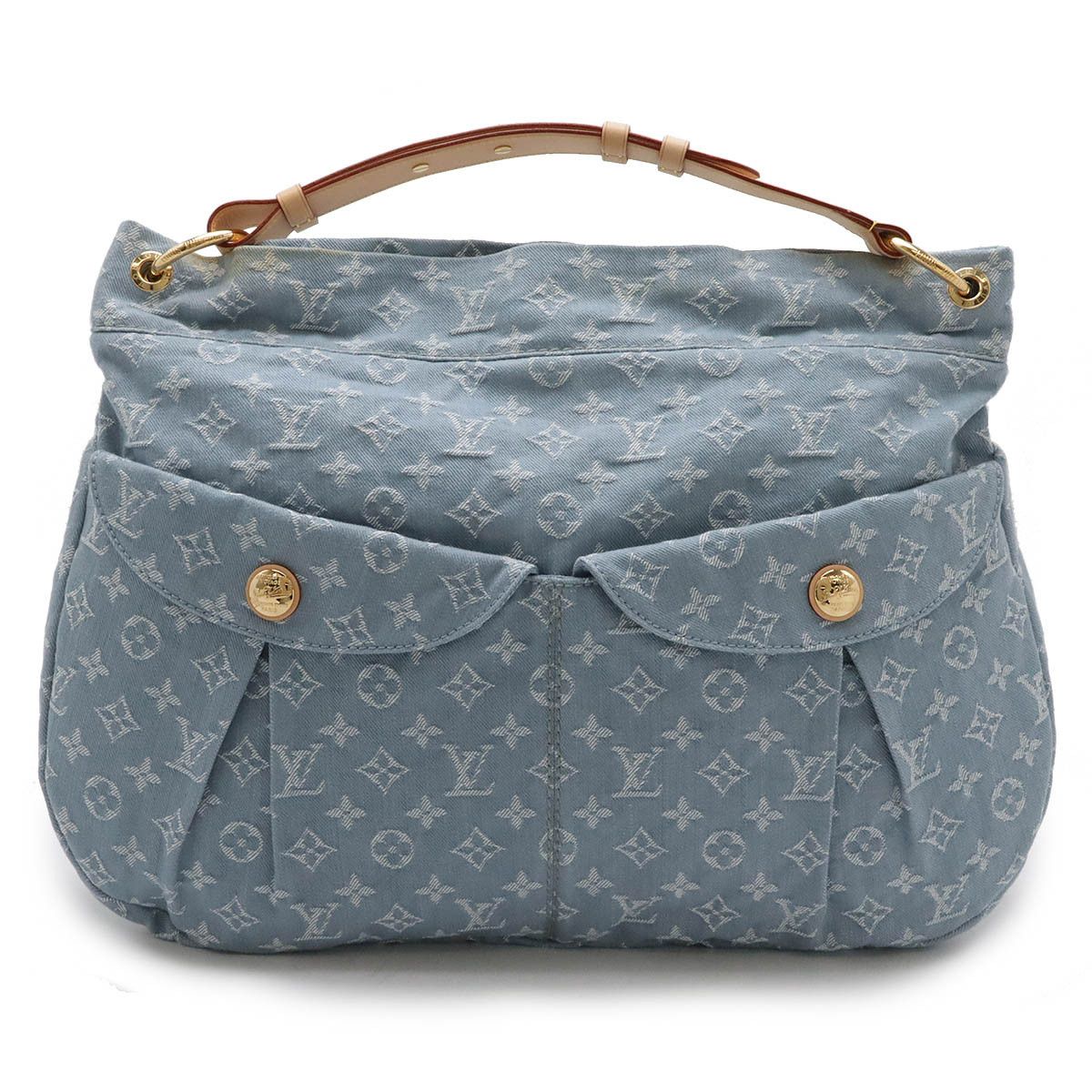 Louis Vuitton Louis Vuitton Monogram Daily Gm Shoulder Bag Blue M40492 Denim Shoulder Bag M40492, Women's